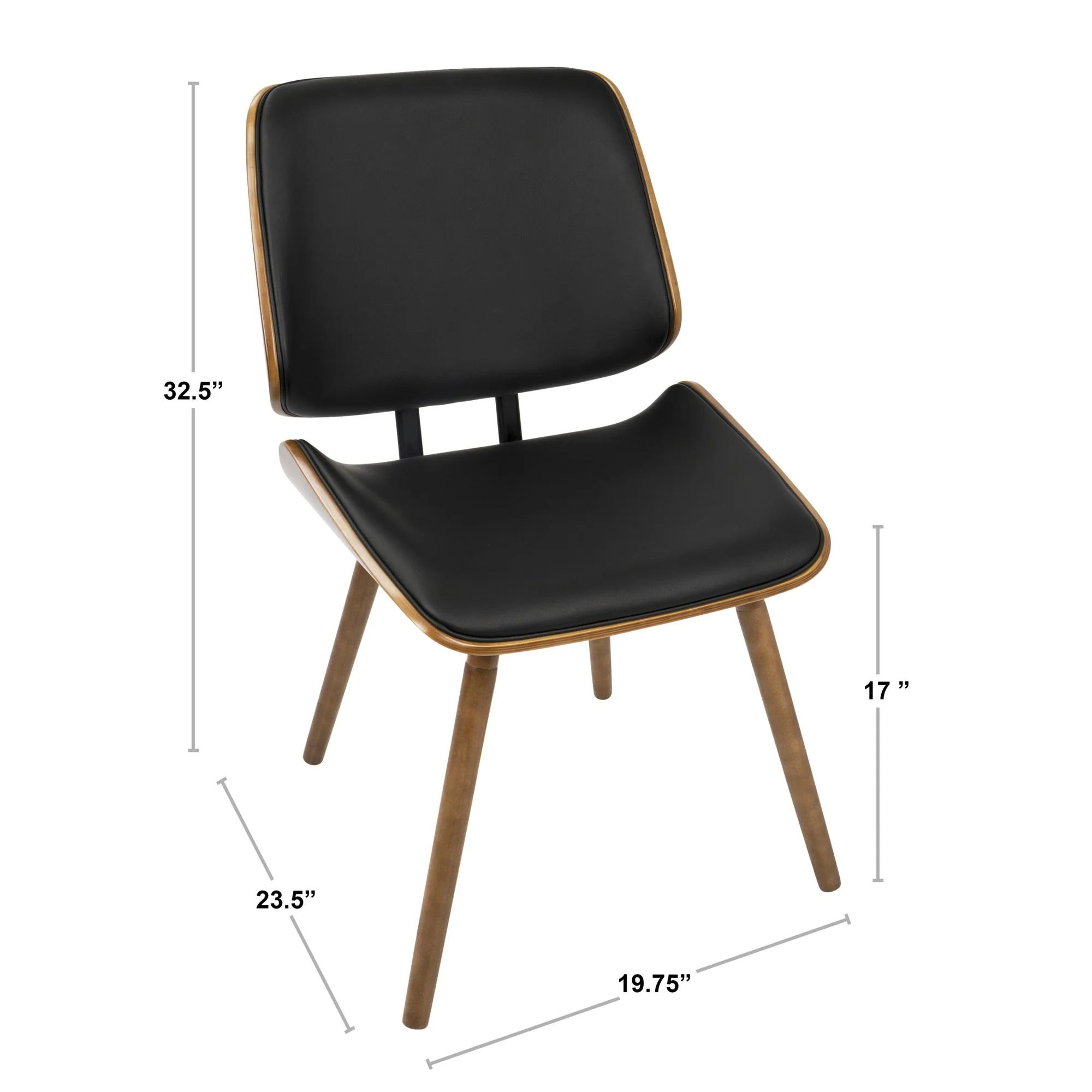Lombardi Chair - Set of 2 By LumiSource - CH-LMB WL+BK2 - Image 8