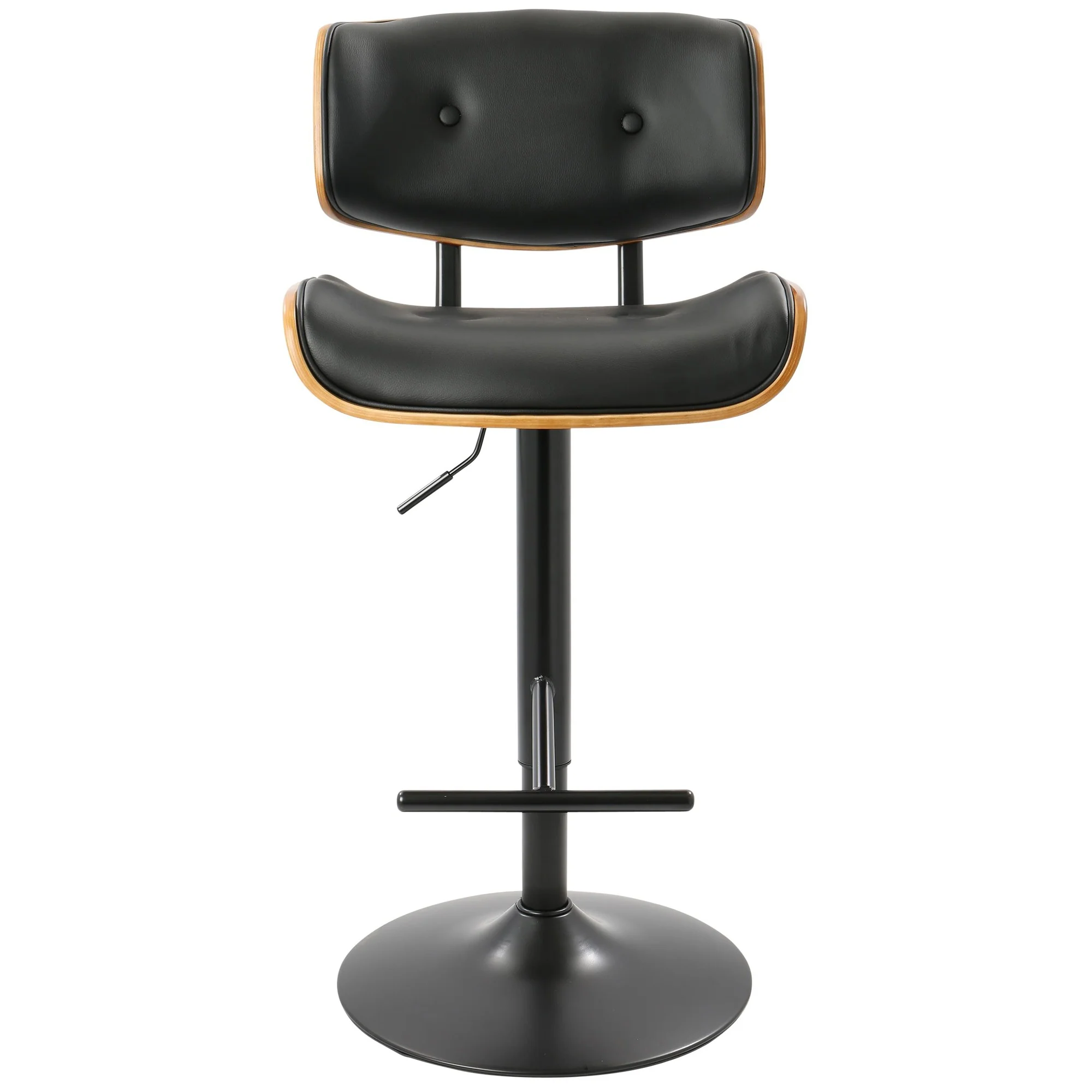 Lombardi Adjustable Barstool - Set of 2 Black By LumiSource - Image 4