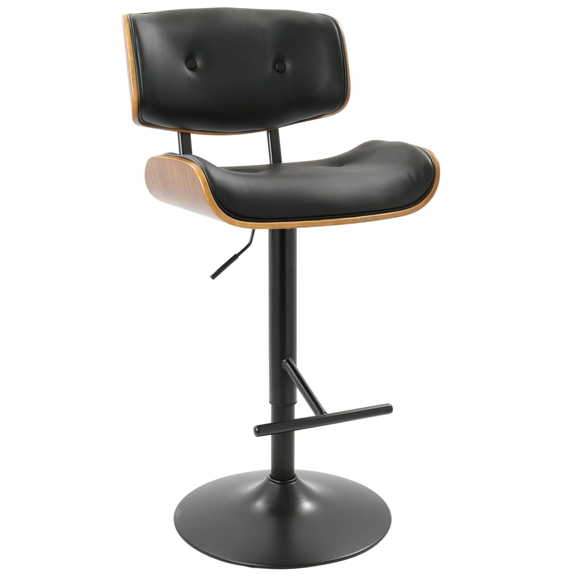 Lombardi Adjustable Barstool - Set of 2 Black By LumiSource - Image 9