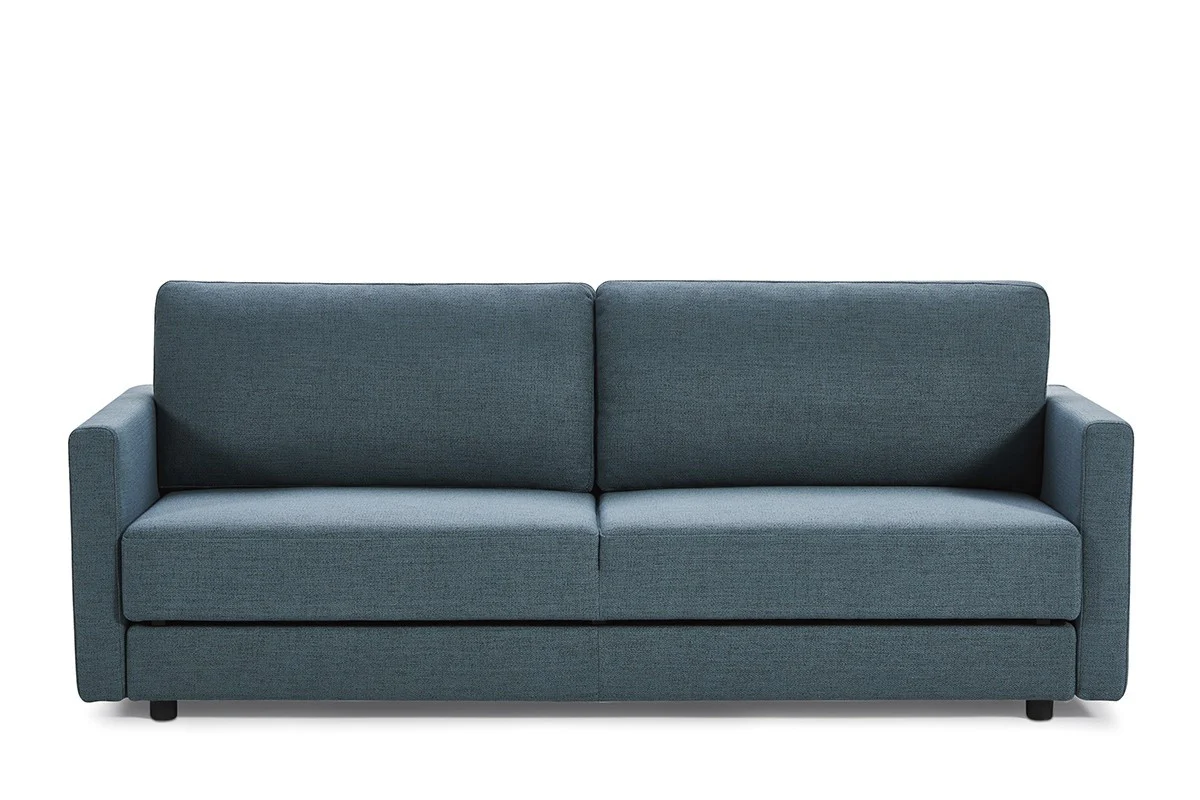 Long Arm 88" Blue Green Sofa Bed With Storage Space By Homeroots - Image 2