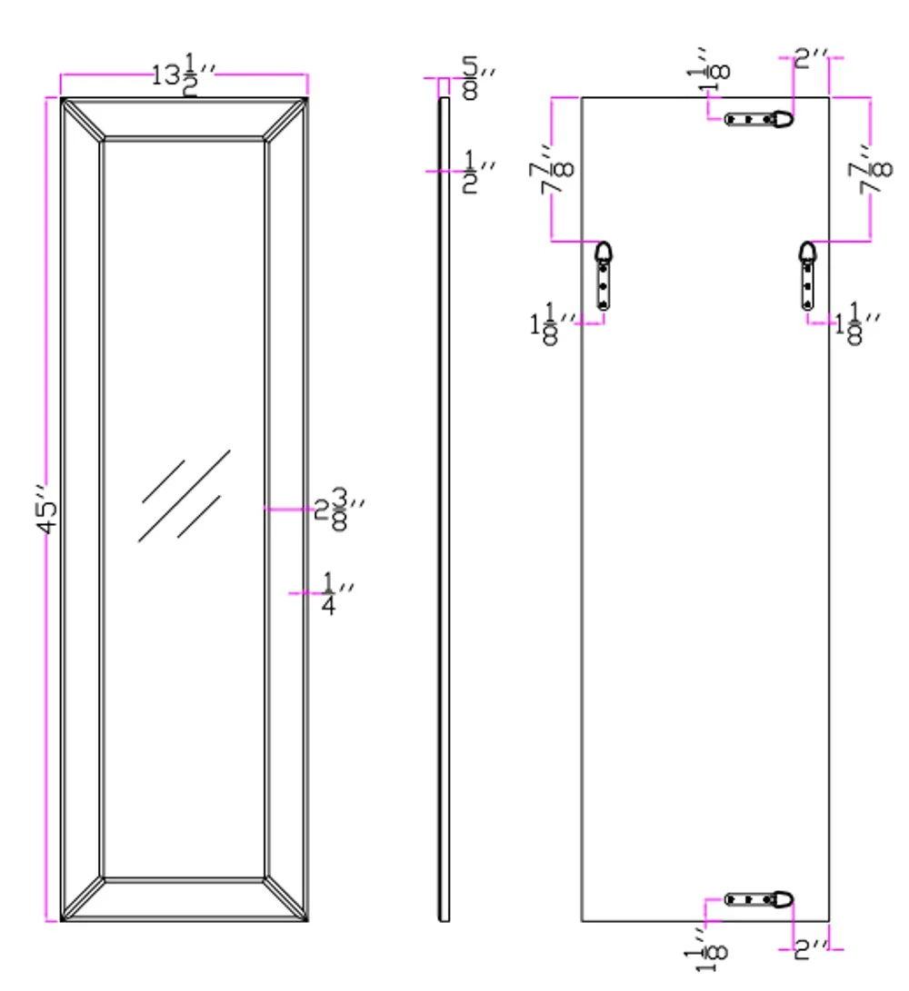 Long Beleved Edge Mirror By Homeroots - Image 3
