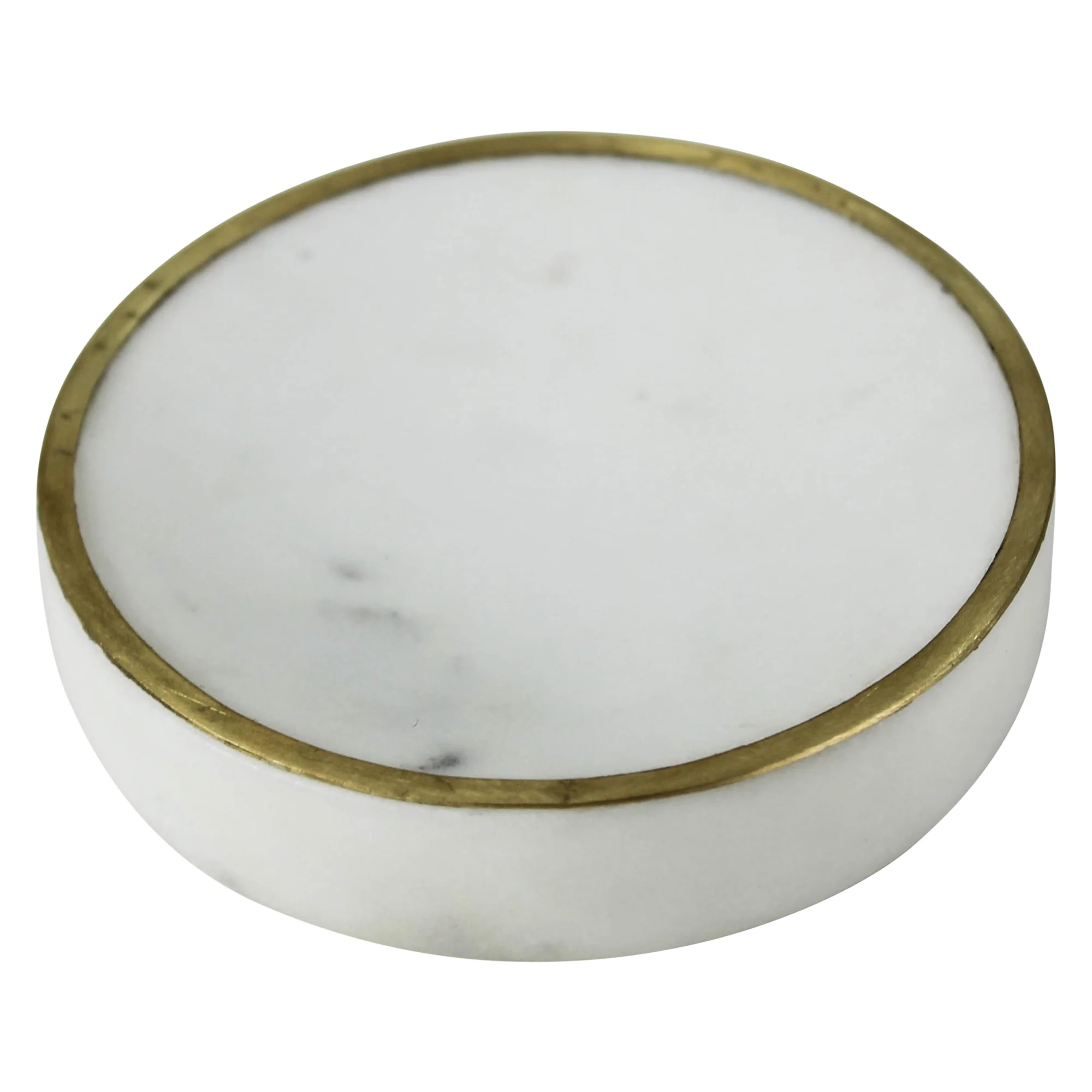Loren Soap Dish, Marble & Brass Set Of 2 By HomArt - Image 3
