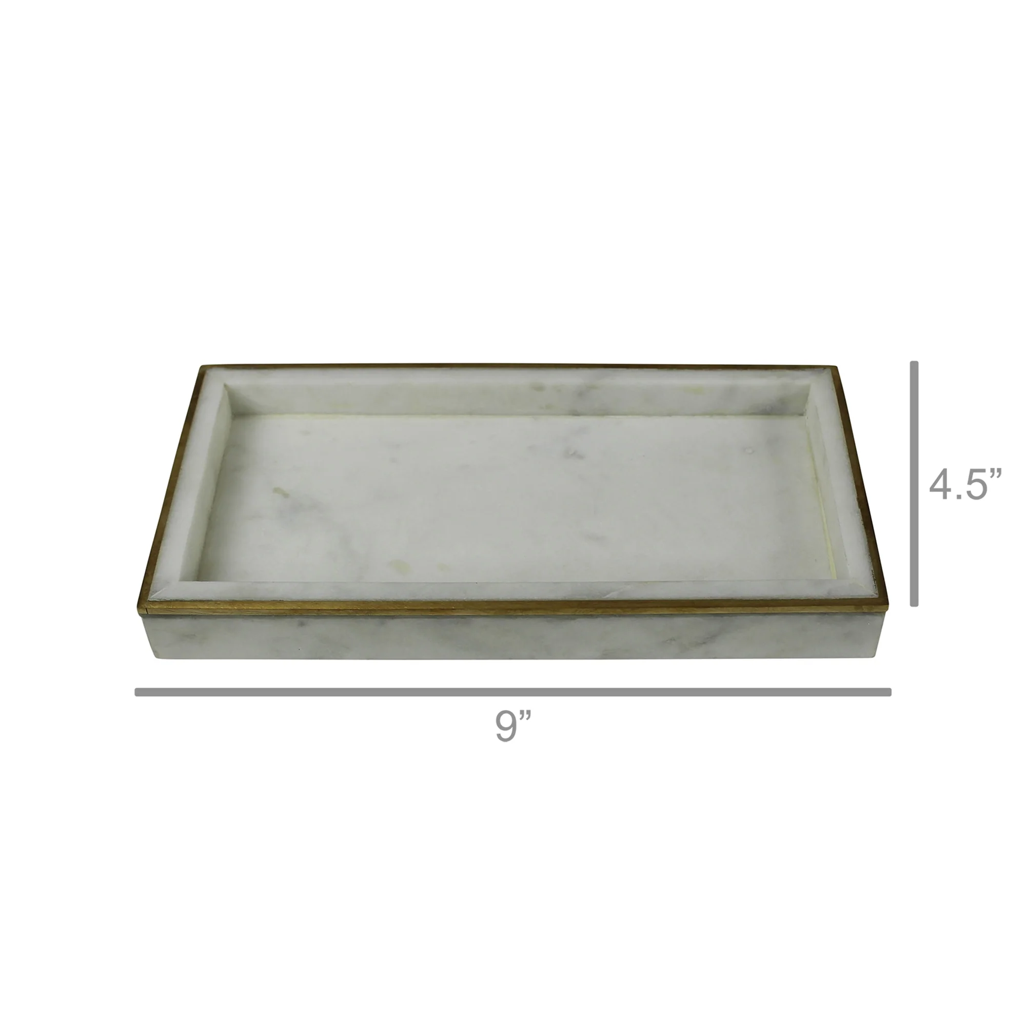 Loren Tray, Marble & Brass By HomArt - Image 3