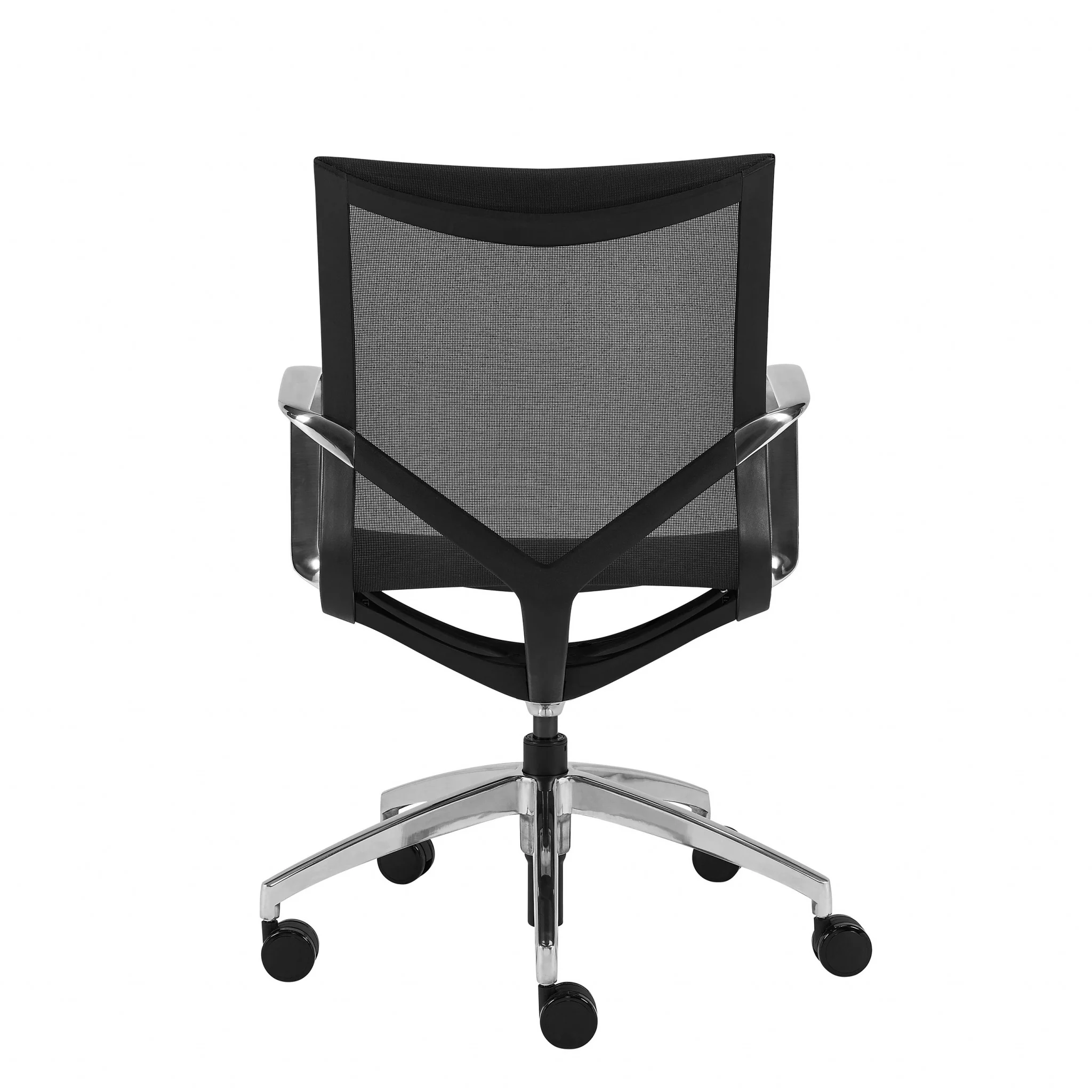 Low Back Black Mesh Aluminum Base Office Chair By Homeroots - Image 6