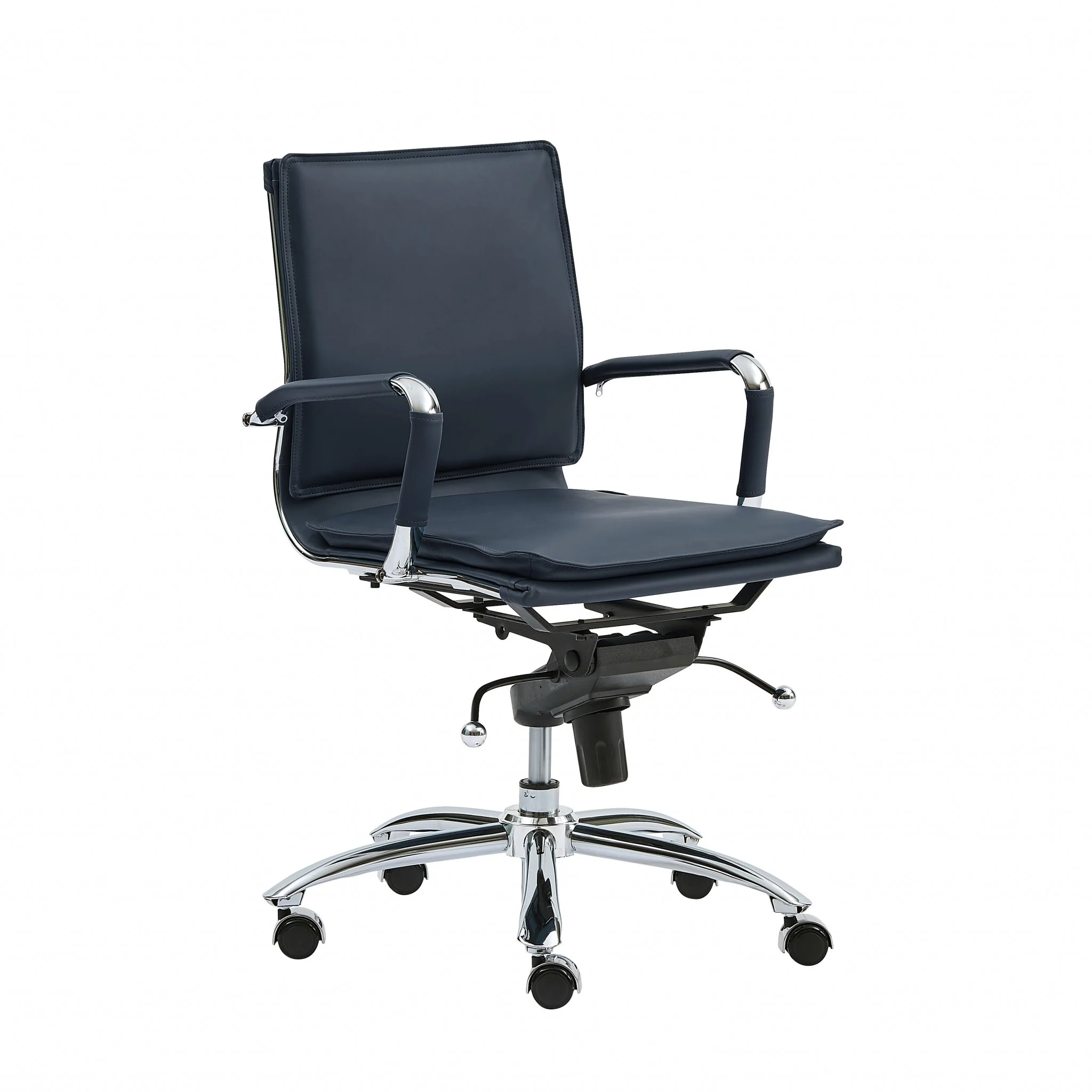 Low Back Office Chair in Black with Chromed Steel Base By Homeroots - 370555 - Image 10