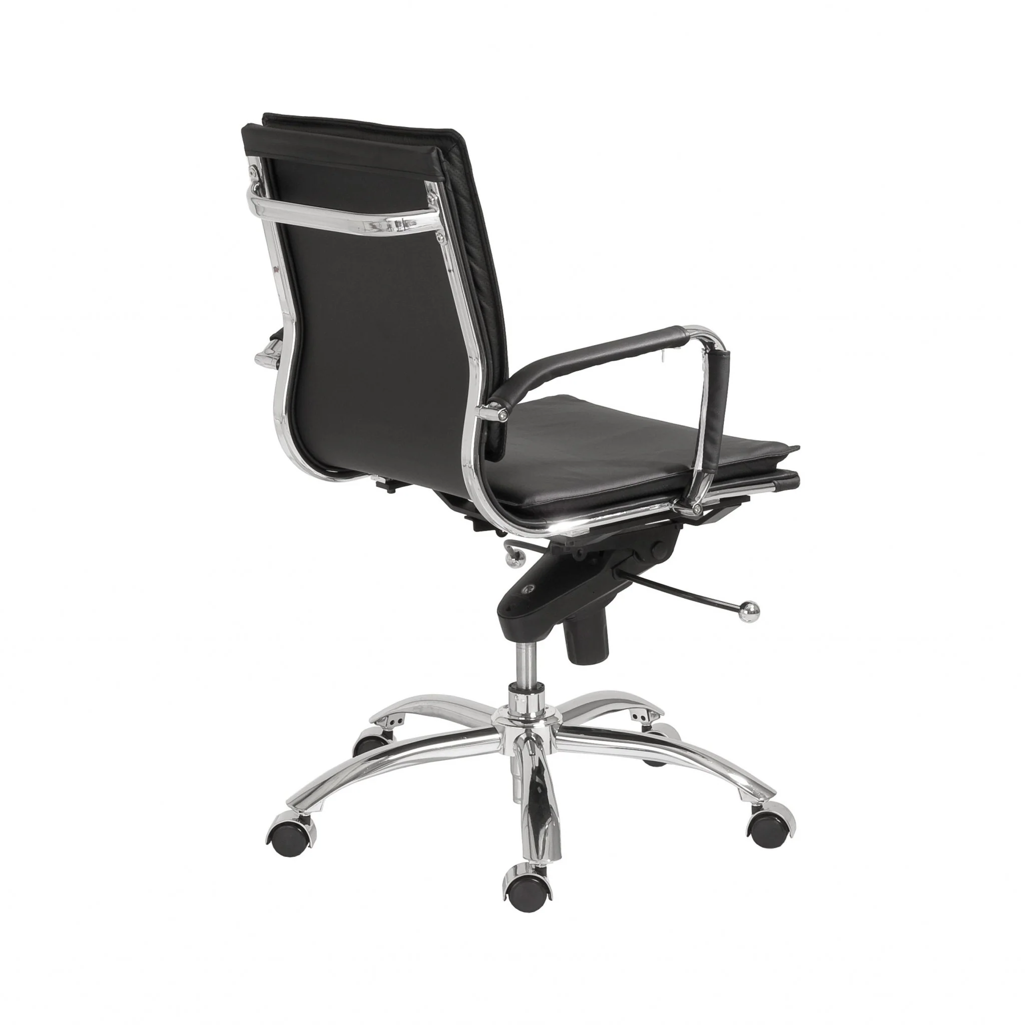Low Back Office Chair in Black with Chromed Steel Base By Homeroots - 370555 - Image 4