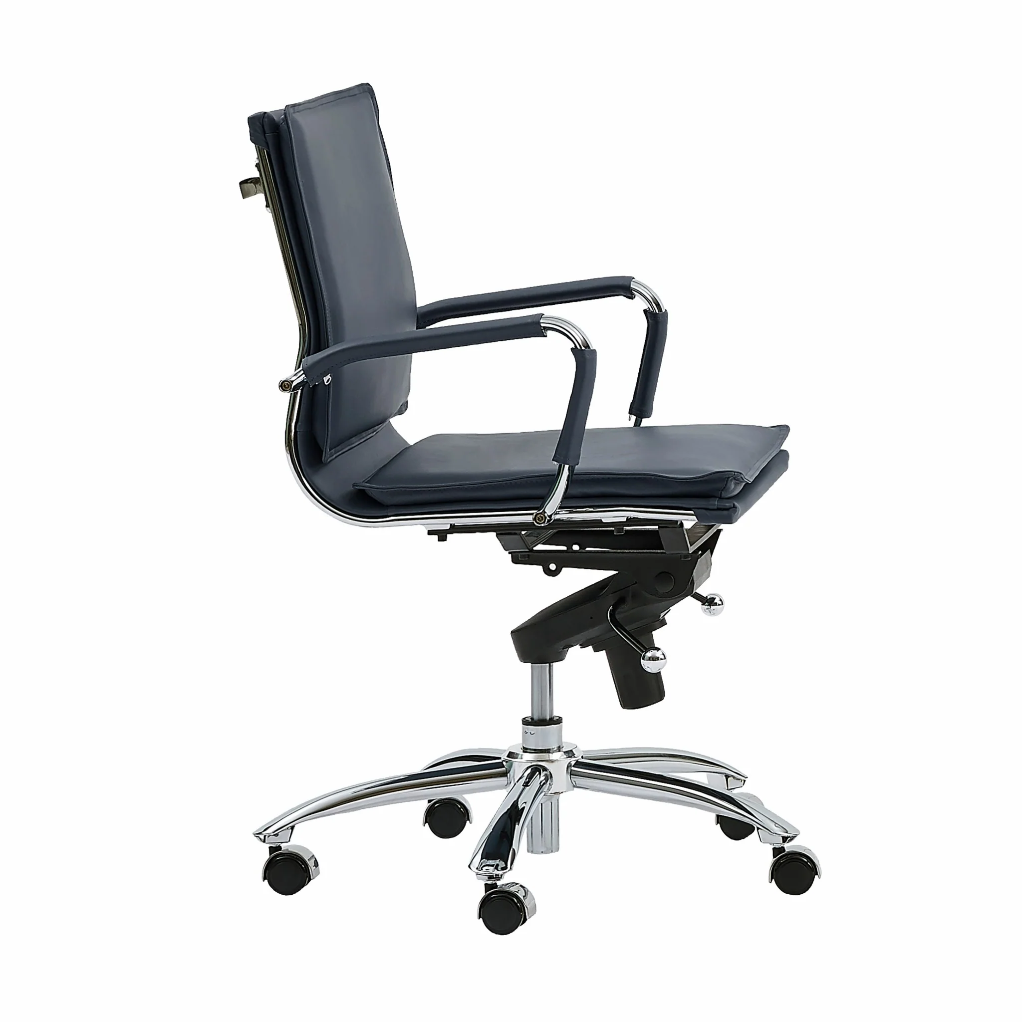 Low Back Office Chair in Black with Chromed Steel Base By Homeroots - 370555 - Image 7