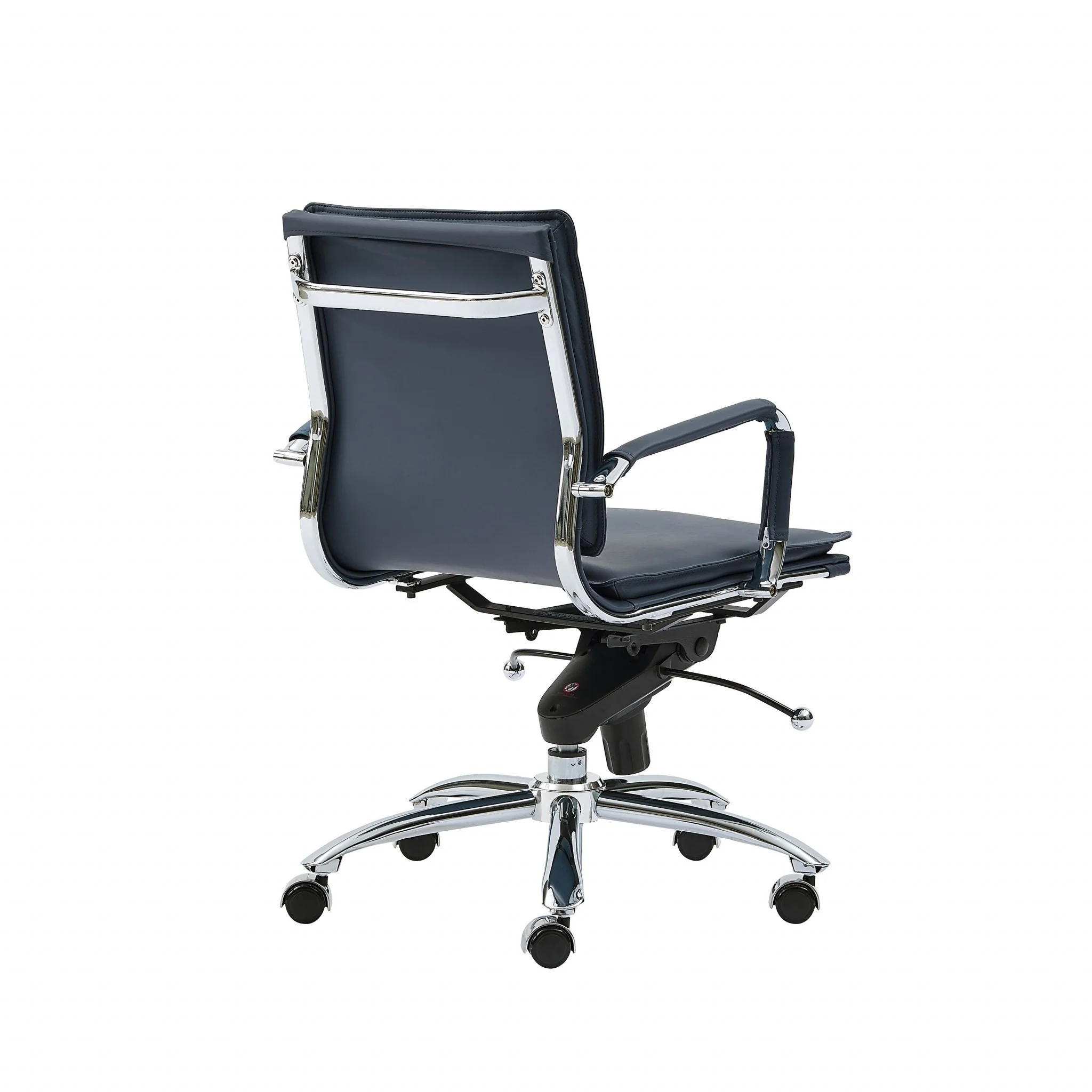 Low Back Office Chair in Black with Chromed Steel Base By Homeroots - 370555 - Image 8