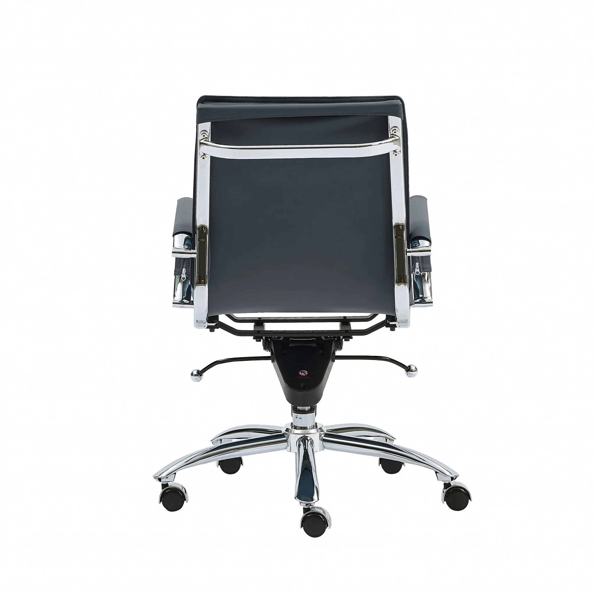 Low Back Office Chair in Black with Chromed Steel Base By Homeroots - 370555 - Image 9