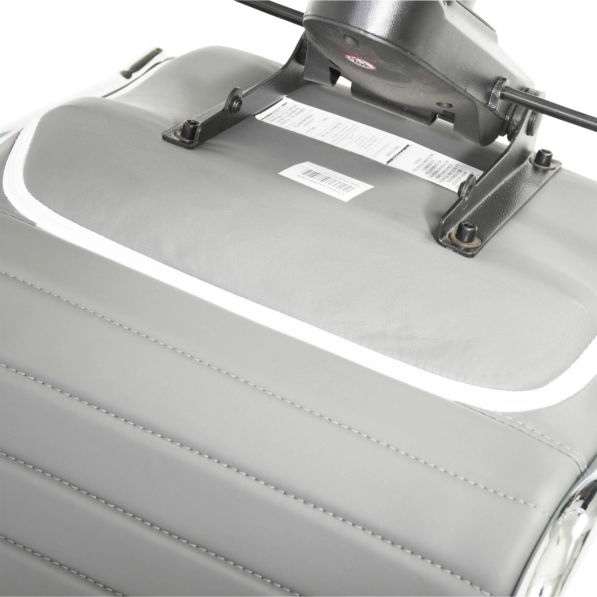 Low Back Office Chair without Armrests in Gray with Chromed Steel Base By Homeroots - Image 5