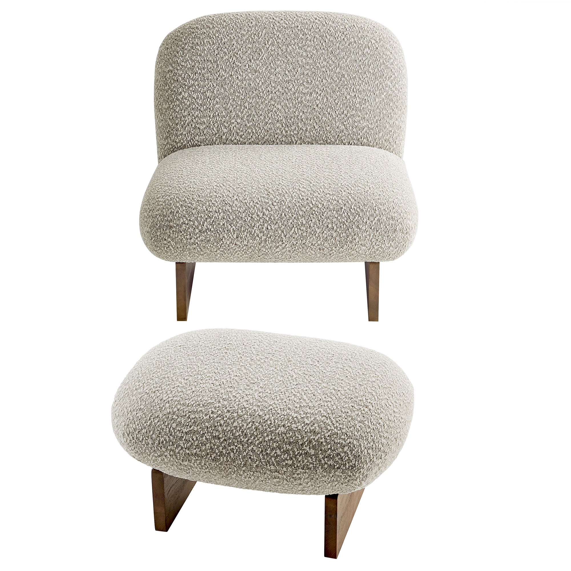 Loyal Boucle Fabric Accent Chair and Ottoman Set by Modway - Image 14