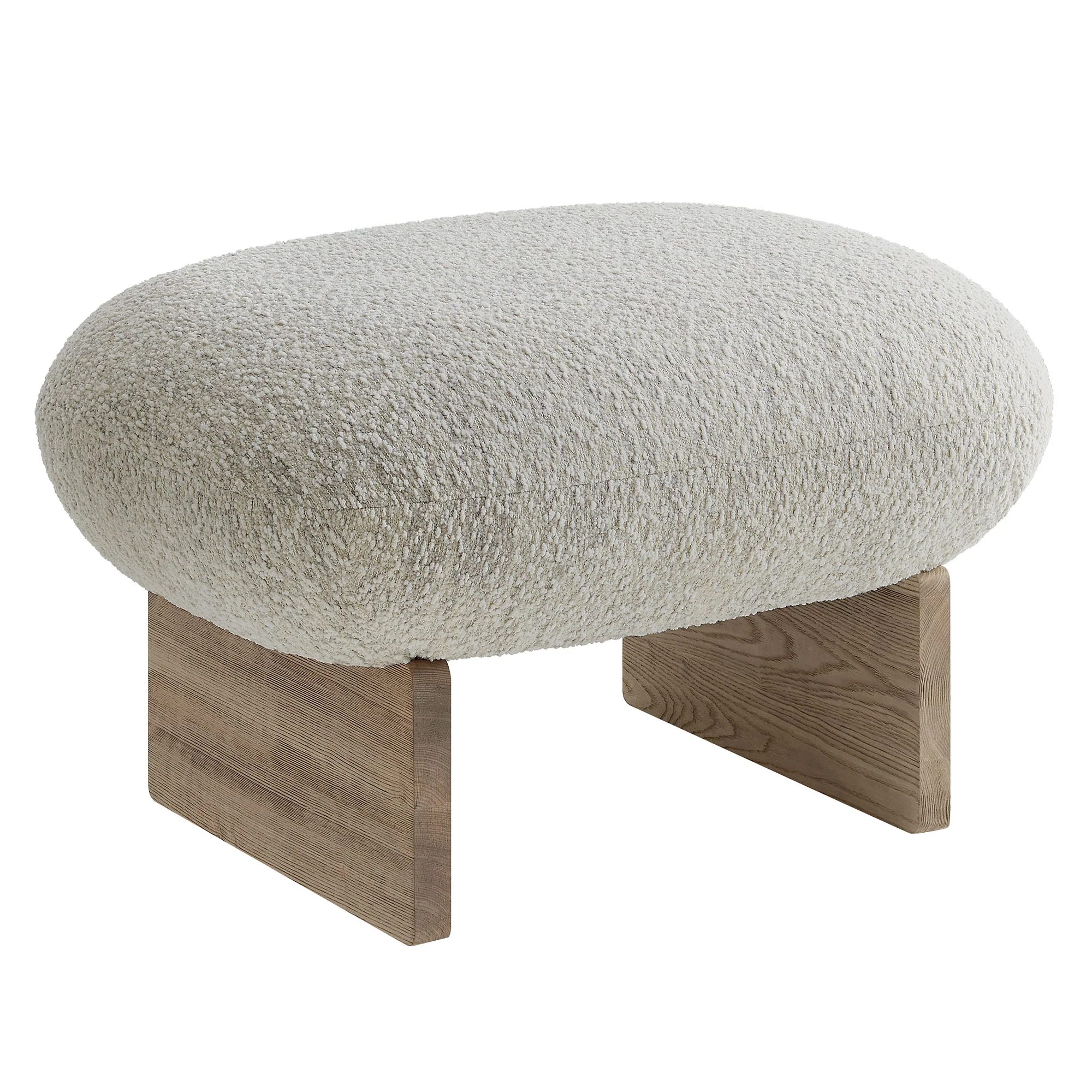 Loyal Boucle Fabric Accent Chair and Ottoman Set by Modway - Image 6