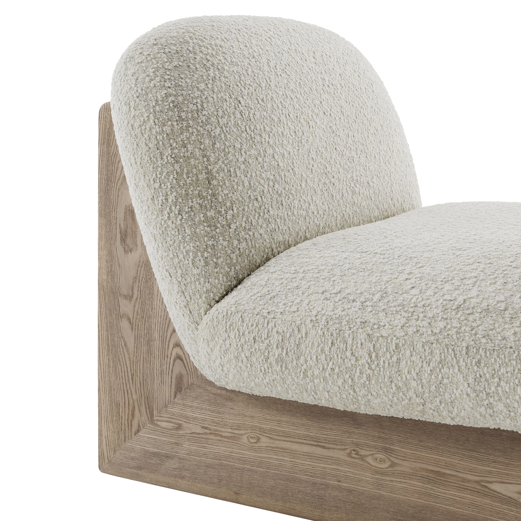 Loyal Boucle Fabric Accent Chair and Ottoman Set by Modway - Image 7