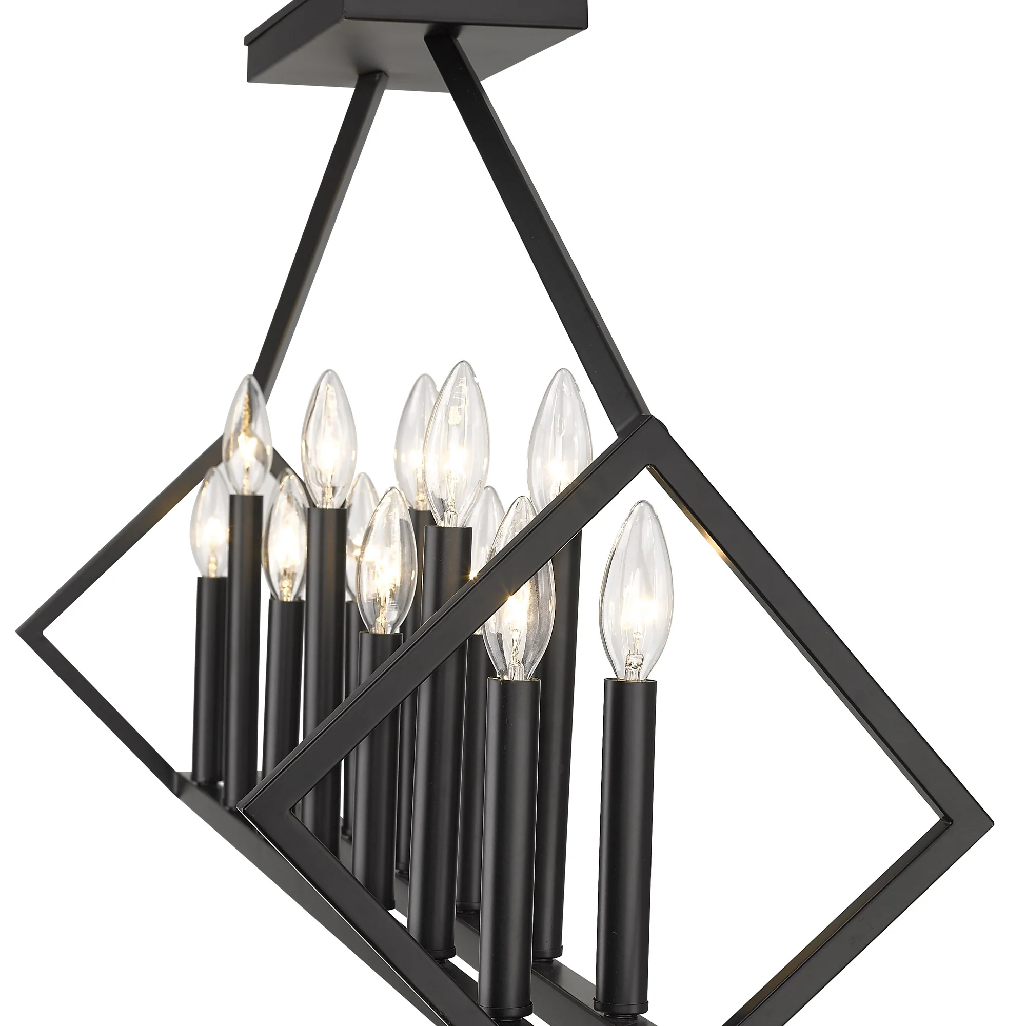 Luca 14-Light Matte Black Island Pendant By Homeroots - Image 5