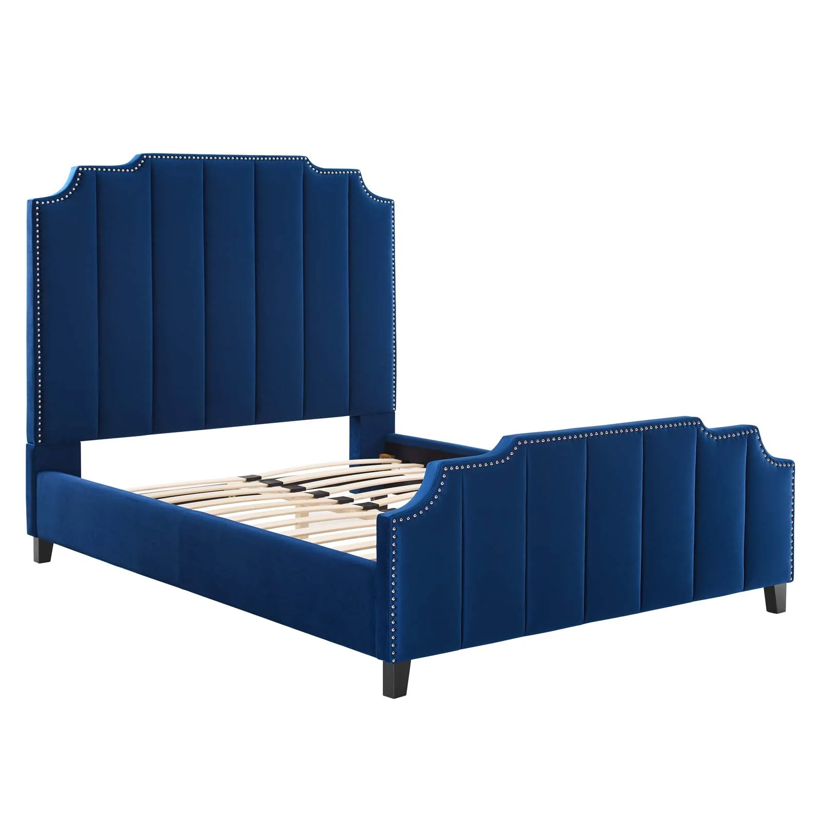 Lucille Queen Performance Velvet Platform Bed By Modway - MOD-6281 - Image 12