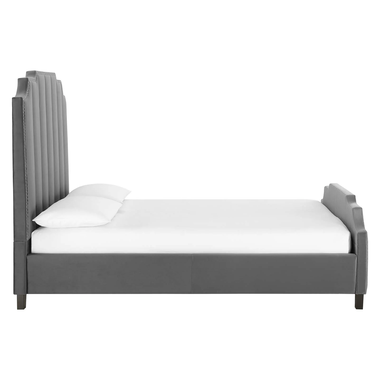 Lucille Queen Performance Velvet Platform Bed By Modway - MOD-6281 - Image 4