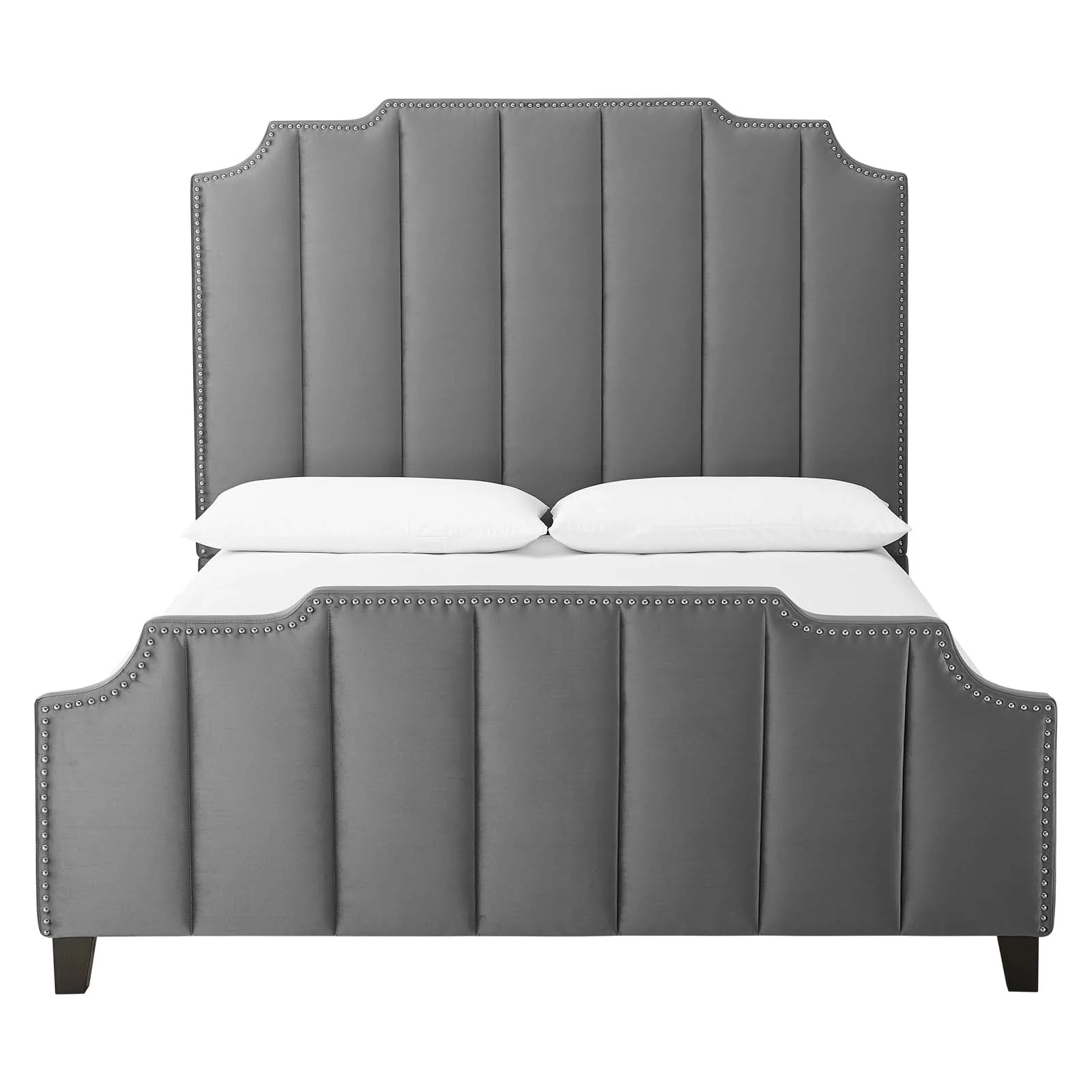 Lucille Queen Performance Velvet Platform Bed By Modway - MOD-6281 - Image 5