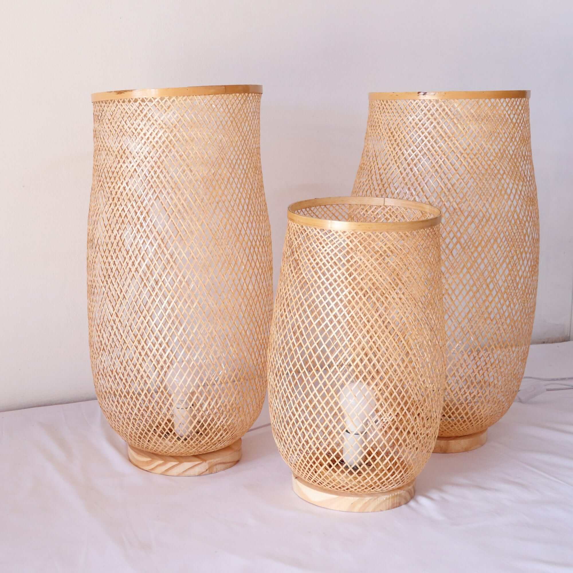 Luck - Freestanding Bamboo Boho Floor Lamp By Thaihome - Image 4