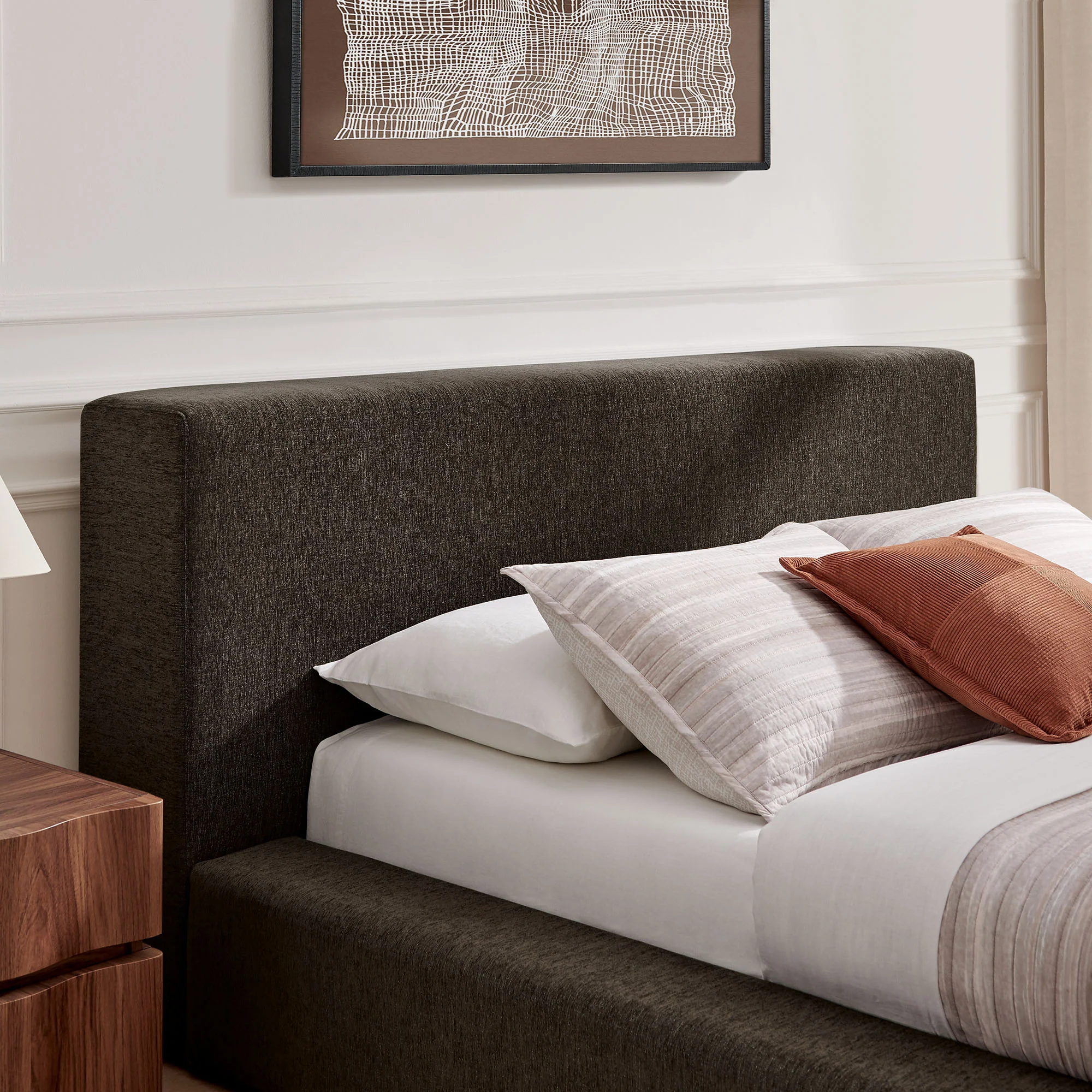 Luma Chenille Upholstered King Platform Bed Frame by Modway - Image 15