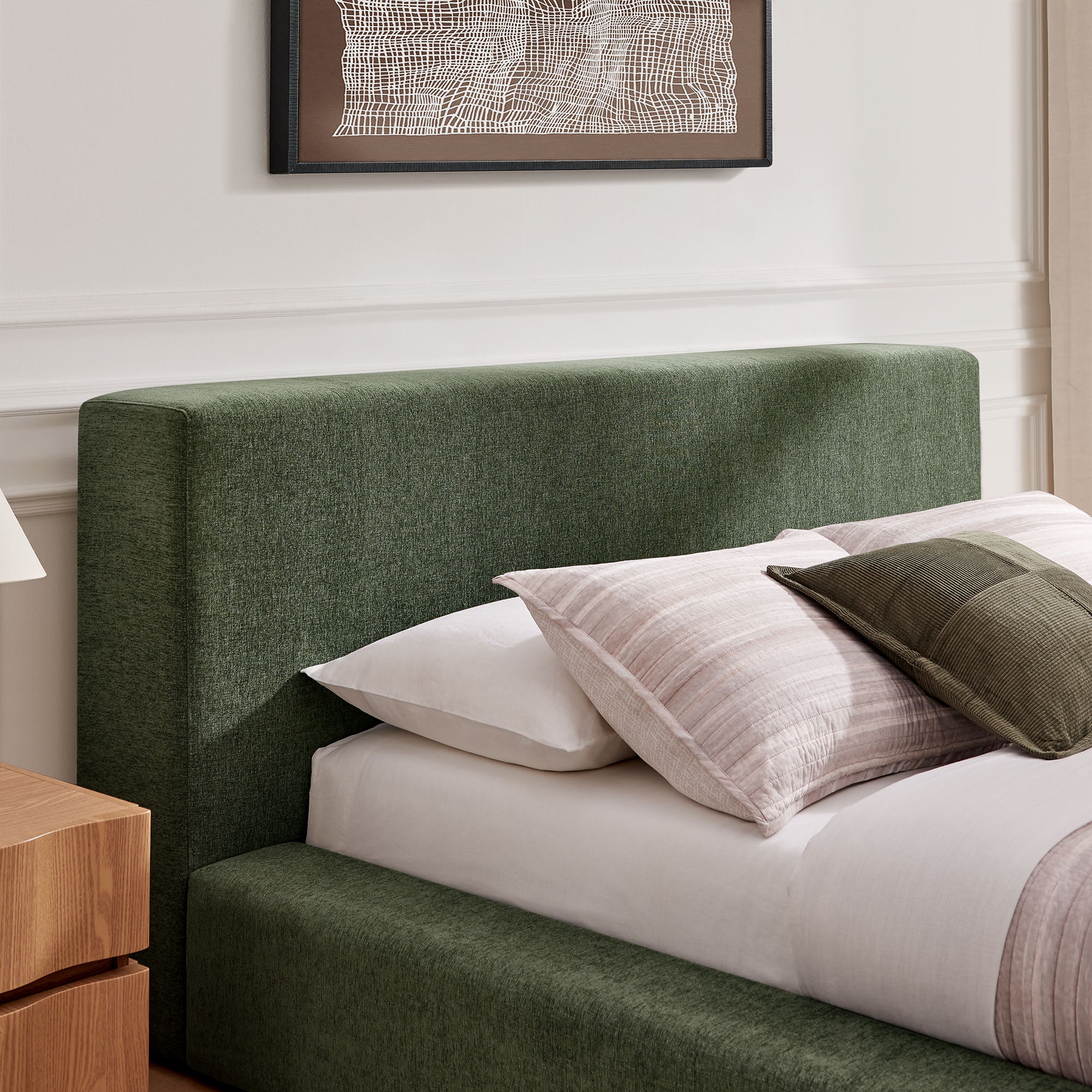 Luma Chenille Upholstered King Platform Bed Frame by Modway - Image 5