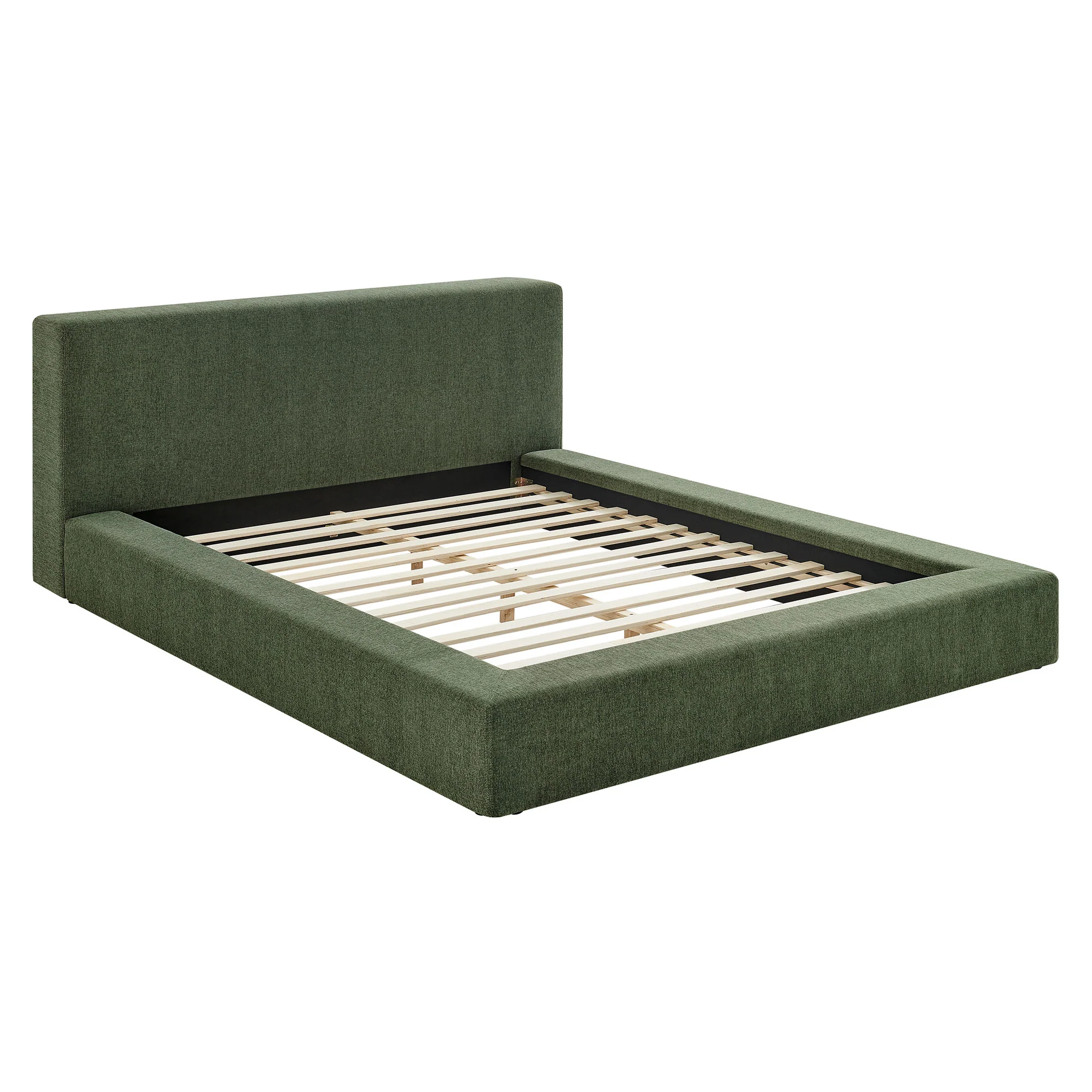 Luma Chenille Upholstered Queen Platform Bed Frame by Modway - Image 20
