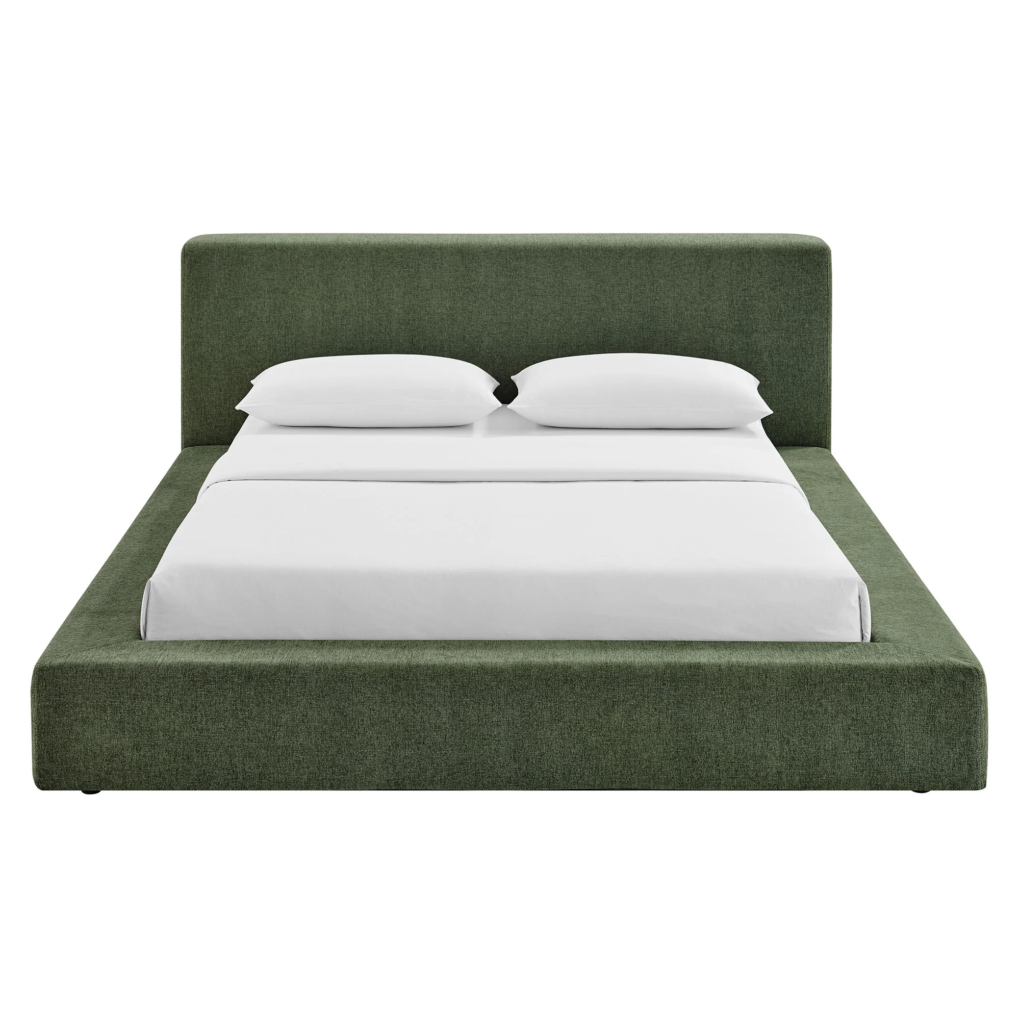 Luma Chenille Upholstered Queen Platform Bed Frame by Modway - Image 3