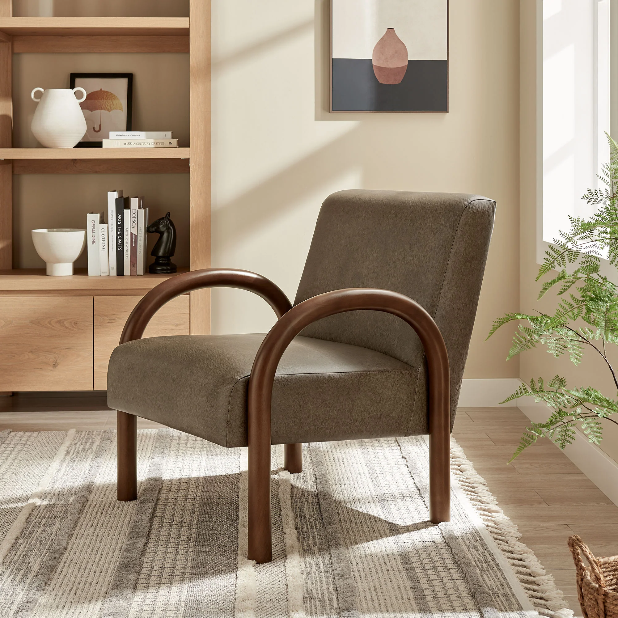 Lunet Faux Leather Upholstered Accent Chair by Modway - Image 16