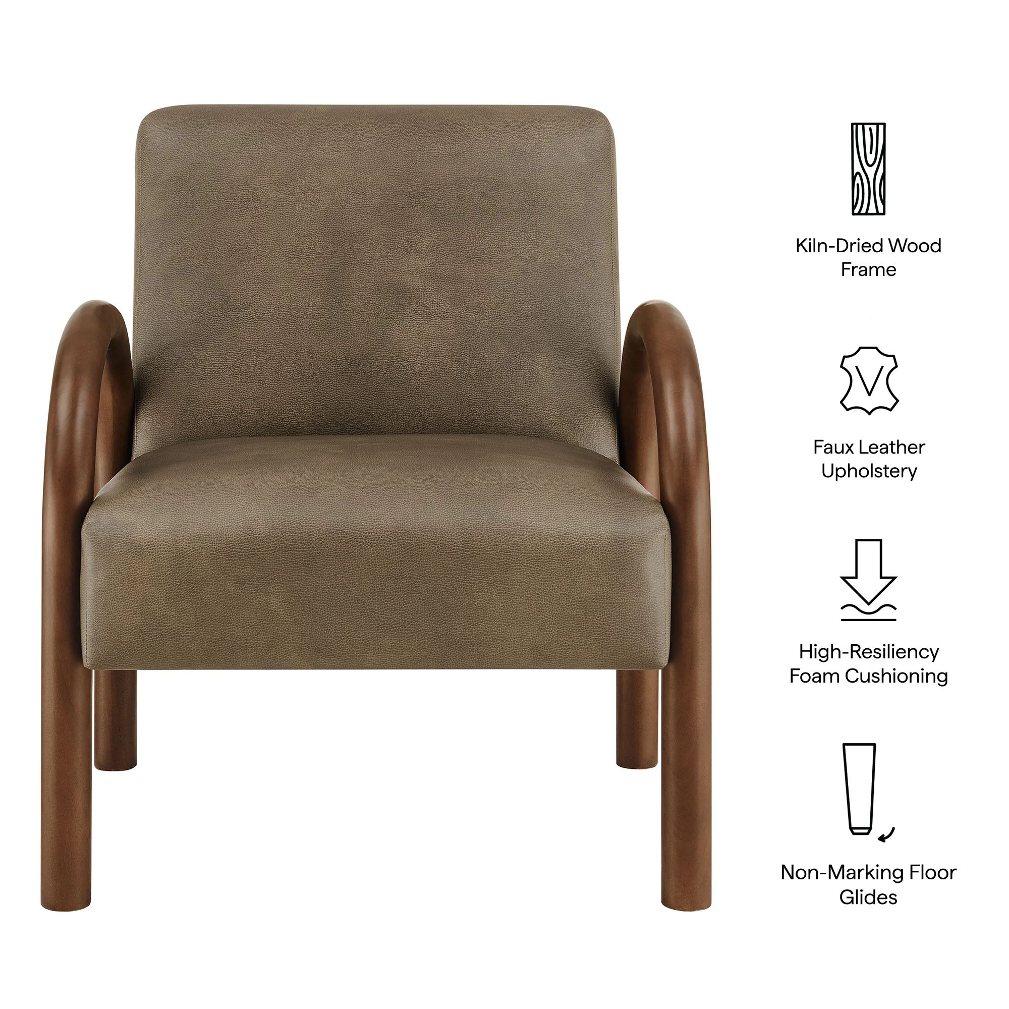 Lunet Faux Leather Upholstered Accent Chair by Modway - Image 17