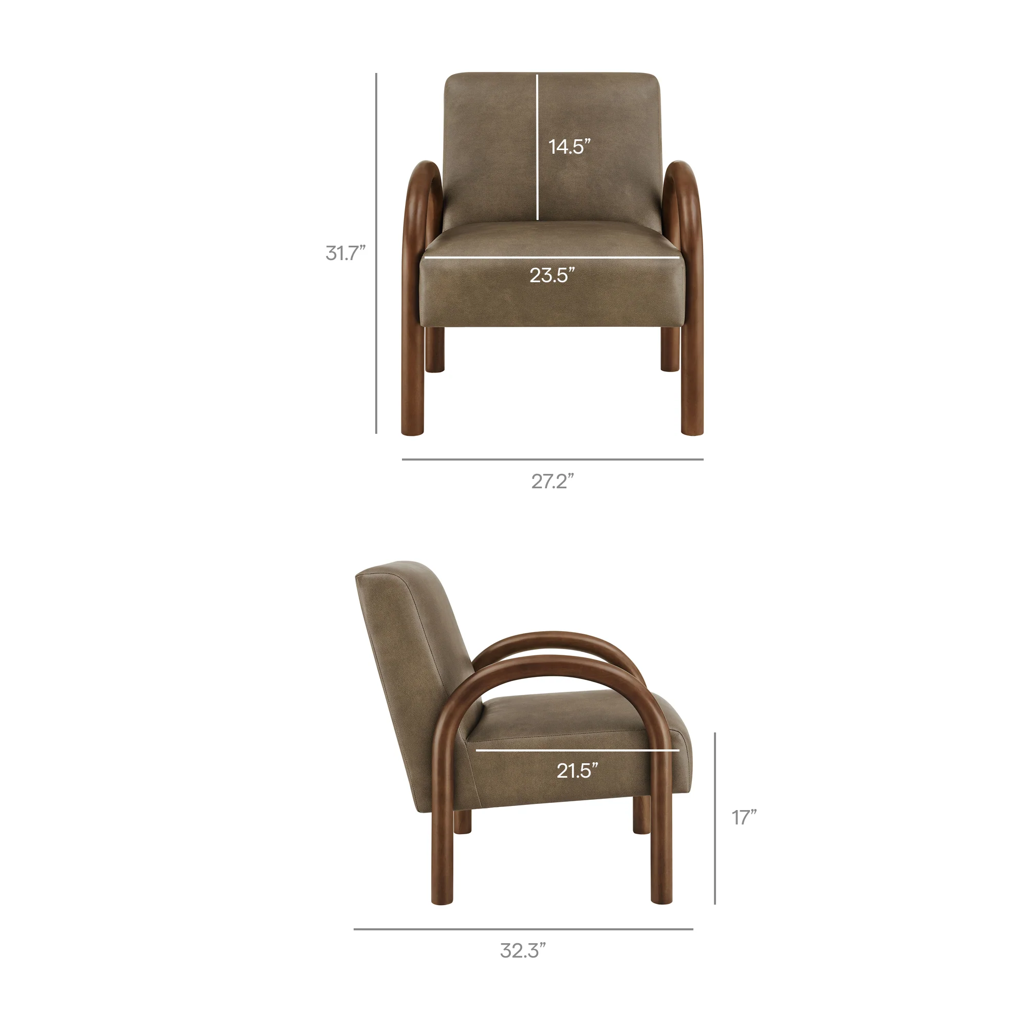 Lunet Faux Leather Upholstered Accent Chair by Modway - Image 18