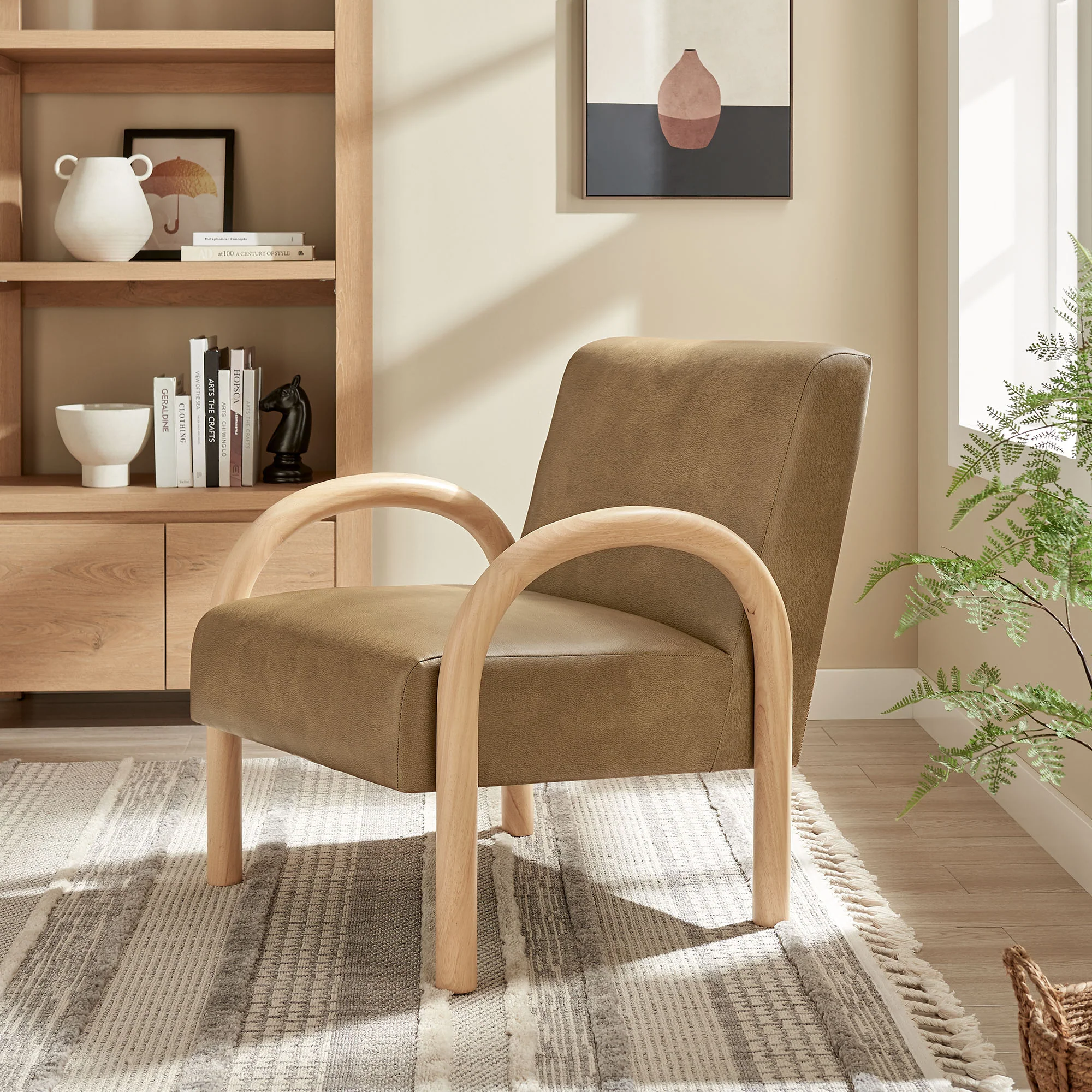 Lunet Faux Leather Upholstered Accent Chair by Modway - Image 25