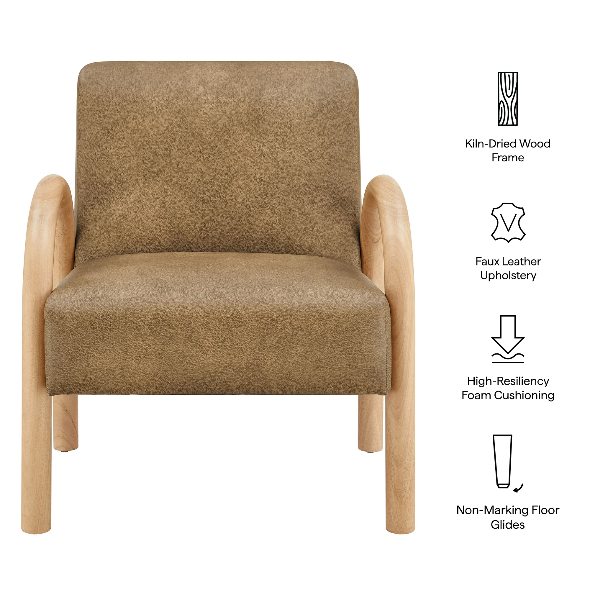 Lunet Faux Leather Upholstered Accent Chair by Modway - Image 26