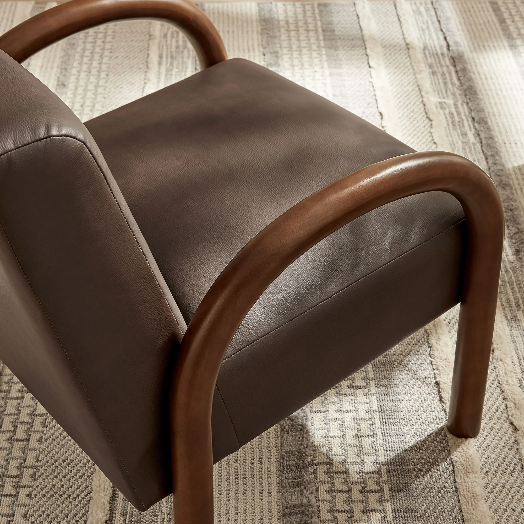 Lunet Faux Leather Upholstered Accent Chair by Modway - Image 6