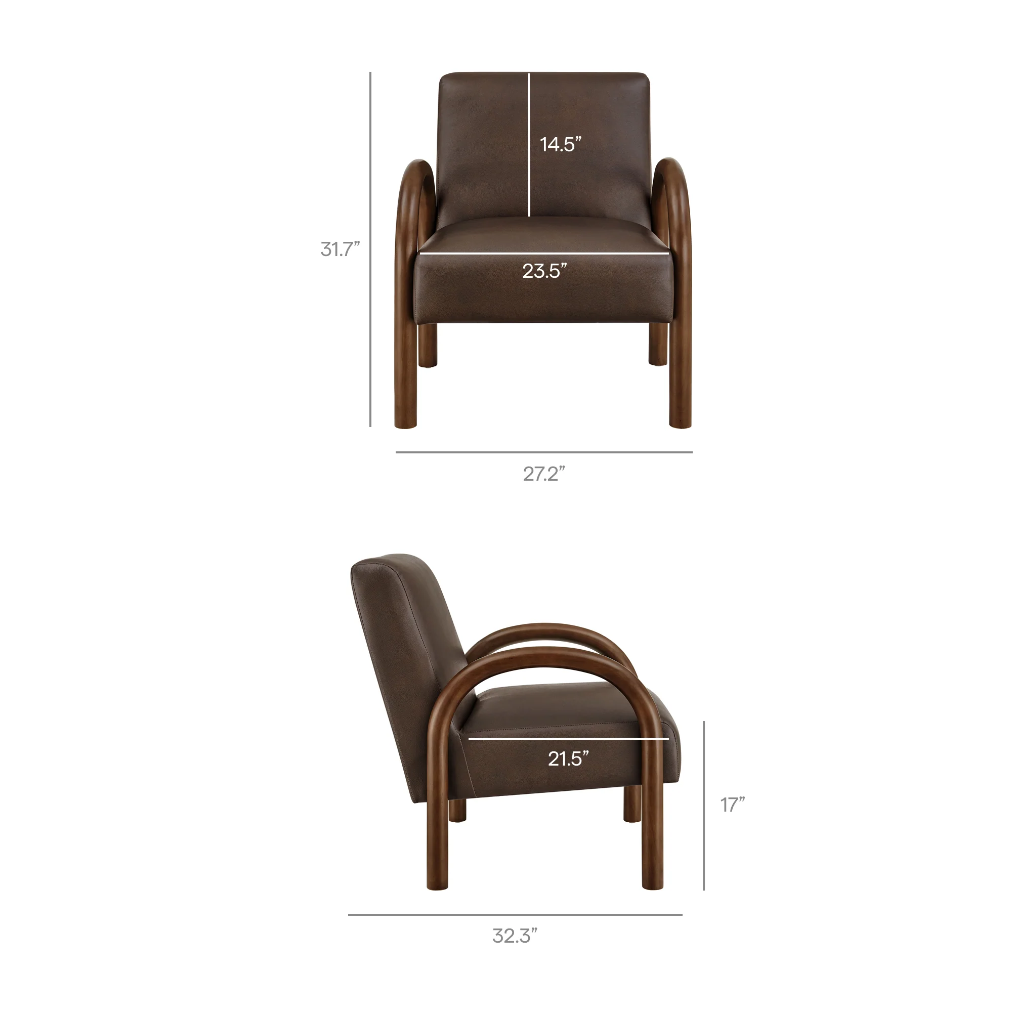 Lunet Faux Leather Upholstered Accent Chair by Modway - Image 9
