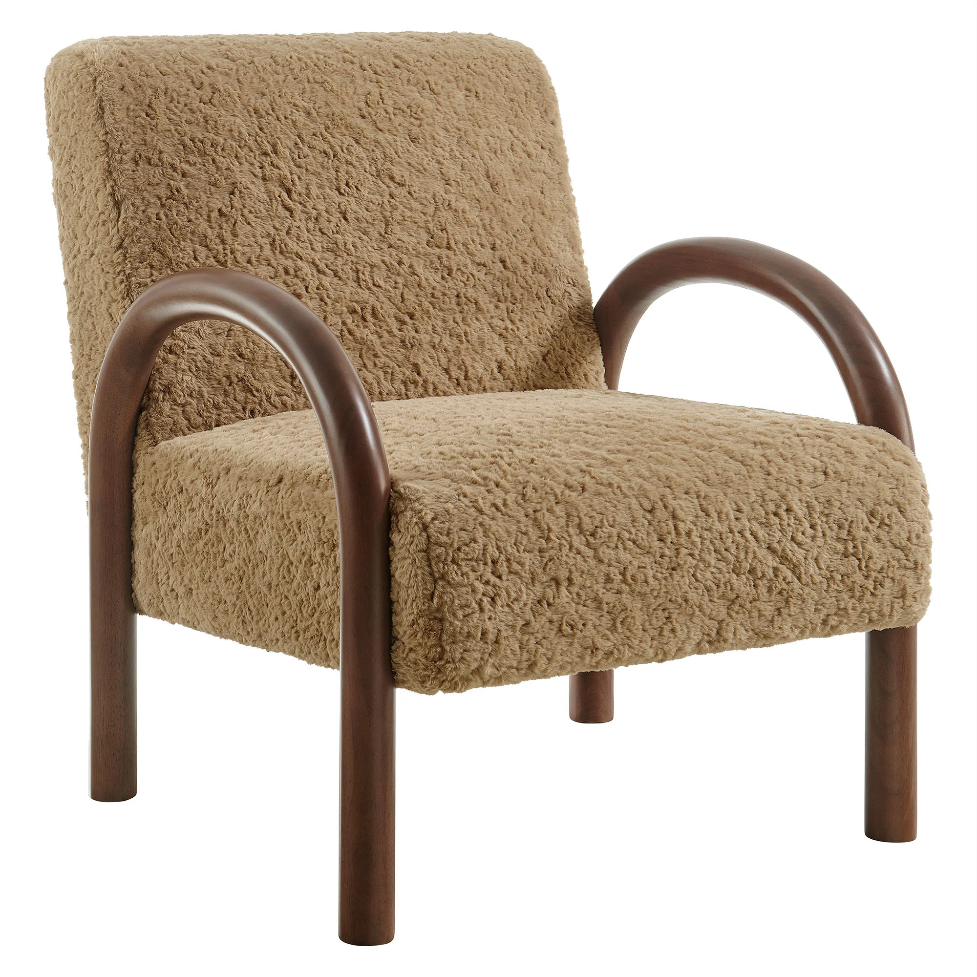 Lunet Faux Shearling Accent Armchair by Modway - Image 10