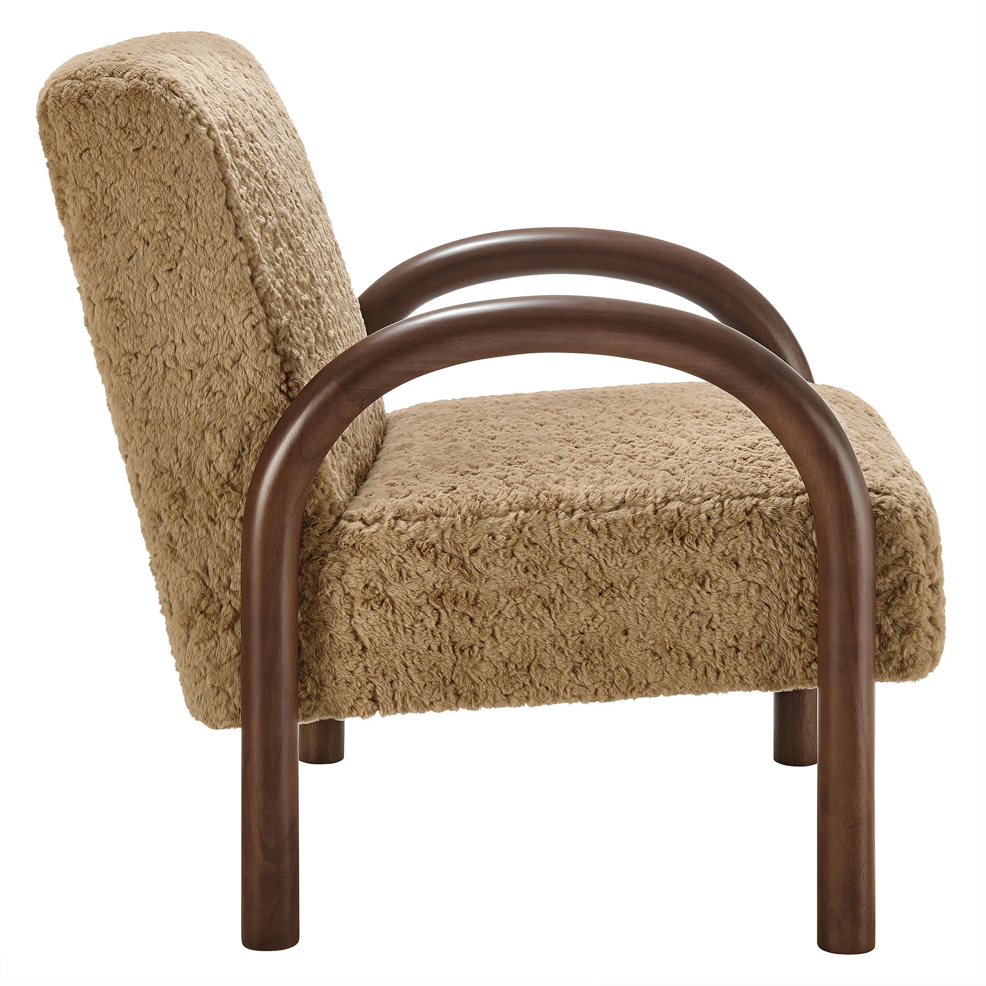 Lunet Faux Shearling Accent Armchair by Modway - Image 11