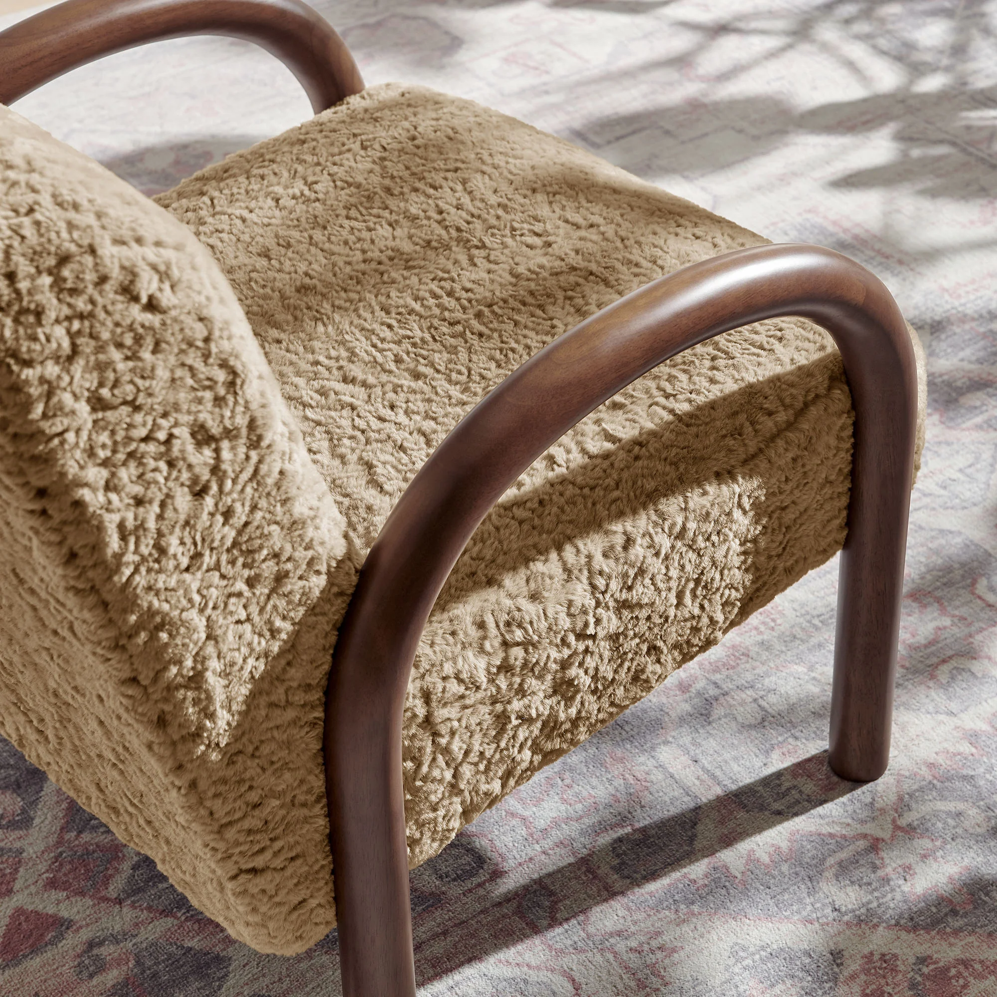 Lunet Faux Shearling Accent Armchair by Modway - Image 15