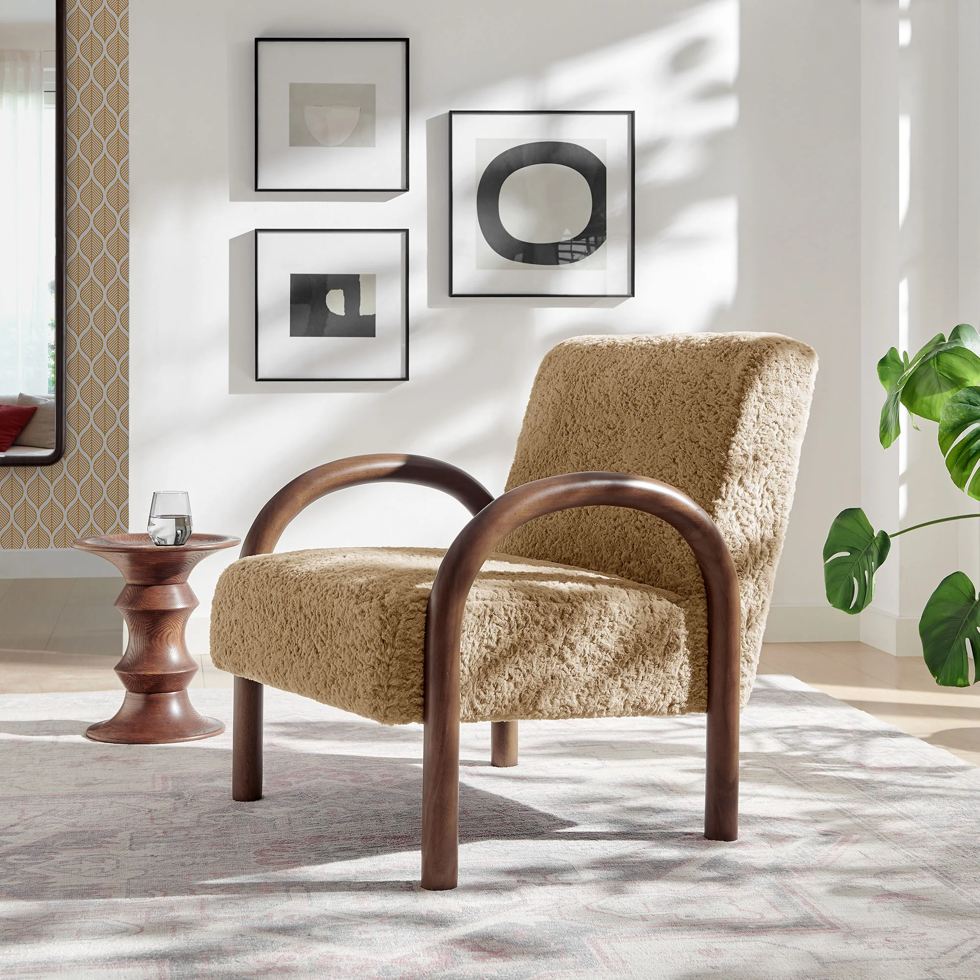 Lunet Faux Shearling Accent Armchair by Modway - Image 16