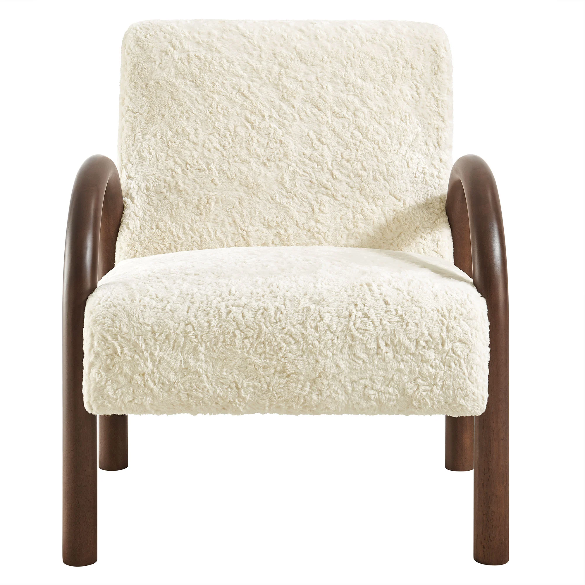 Lunet Faux Shearling Accent Armchair by Modway - Image 4