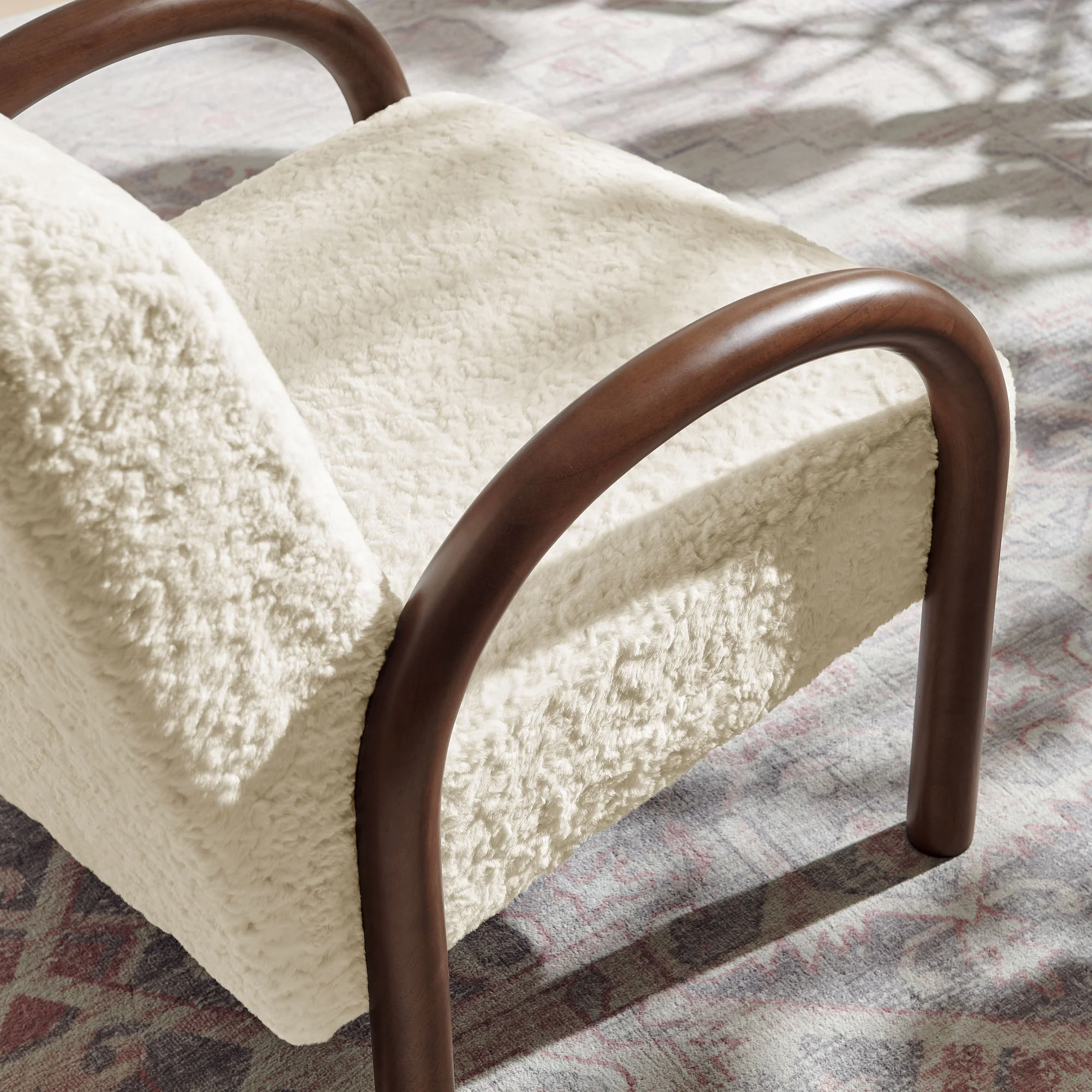 Lunet Faux Shearling Accent Armchair by Modway - Image 6