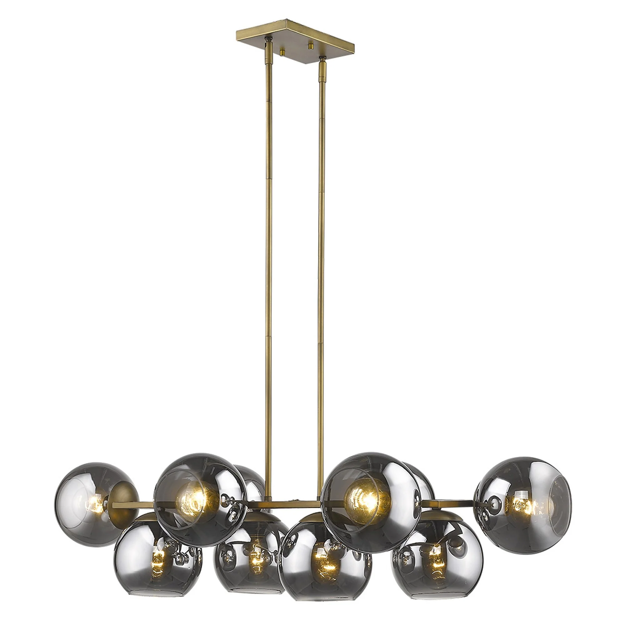 Lunette 10-Light Aged Brass Island Pendant By Homeroots - Image 2