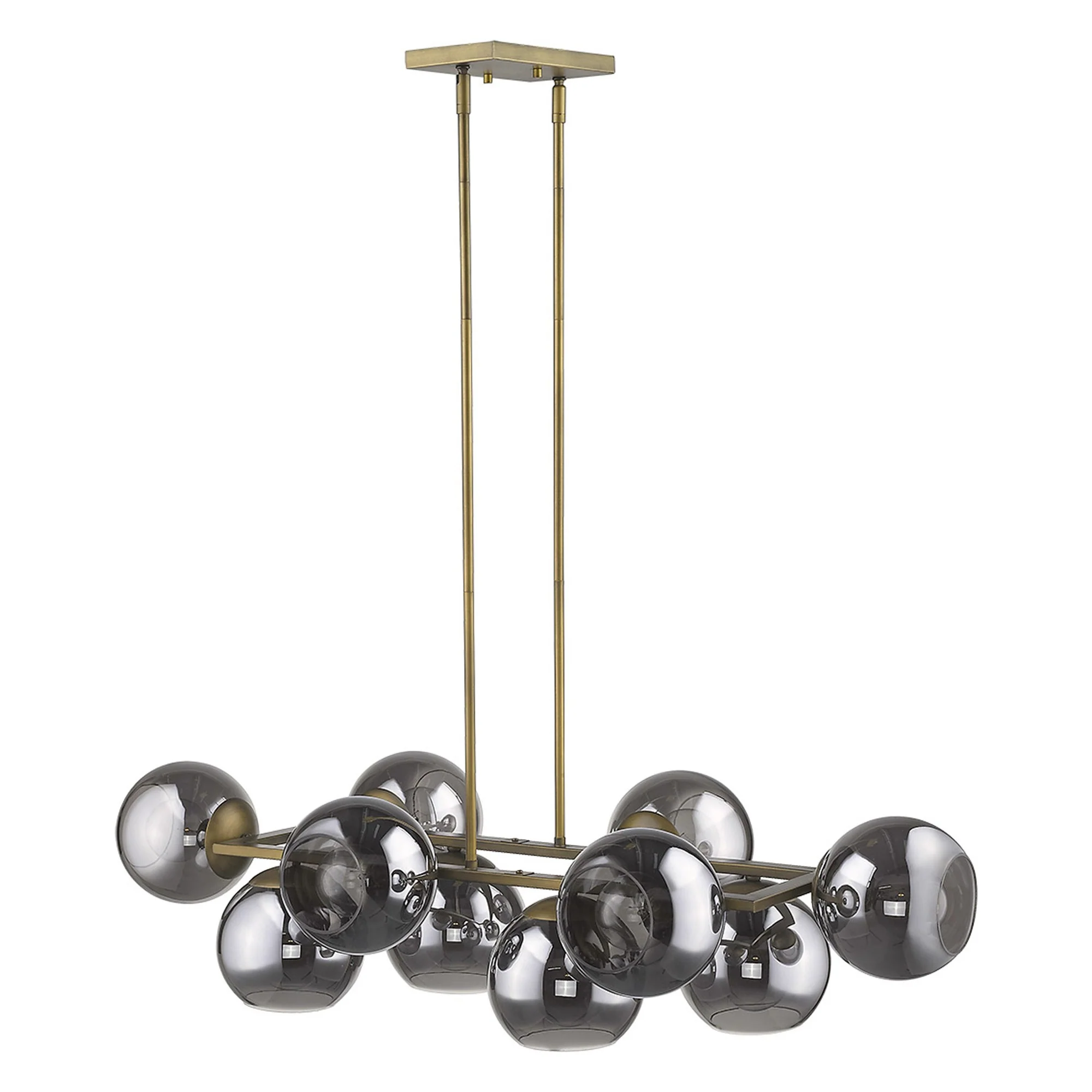 Lunette 10-Light Aged Brass Island Pendant By Homeroots - Image 6