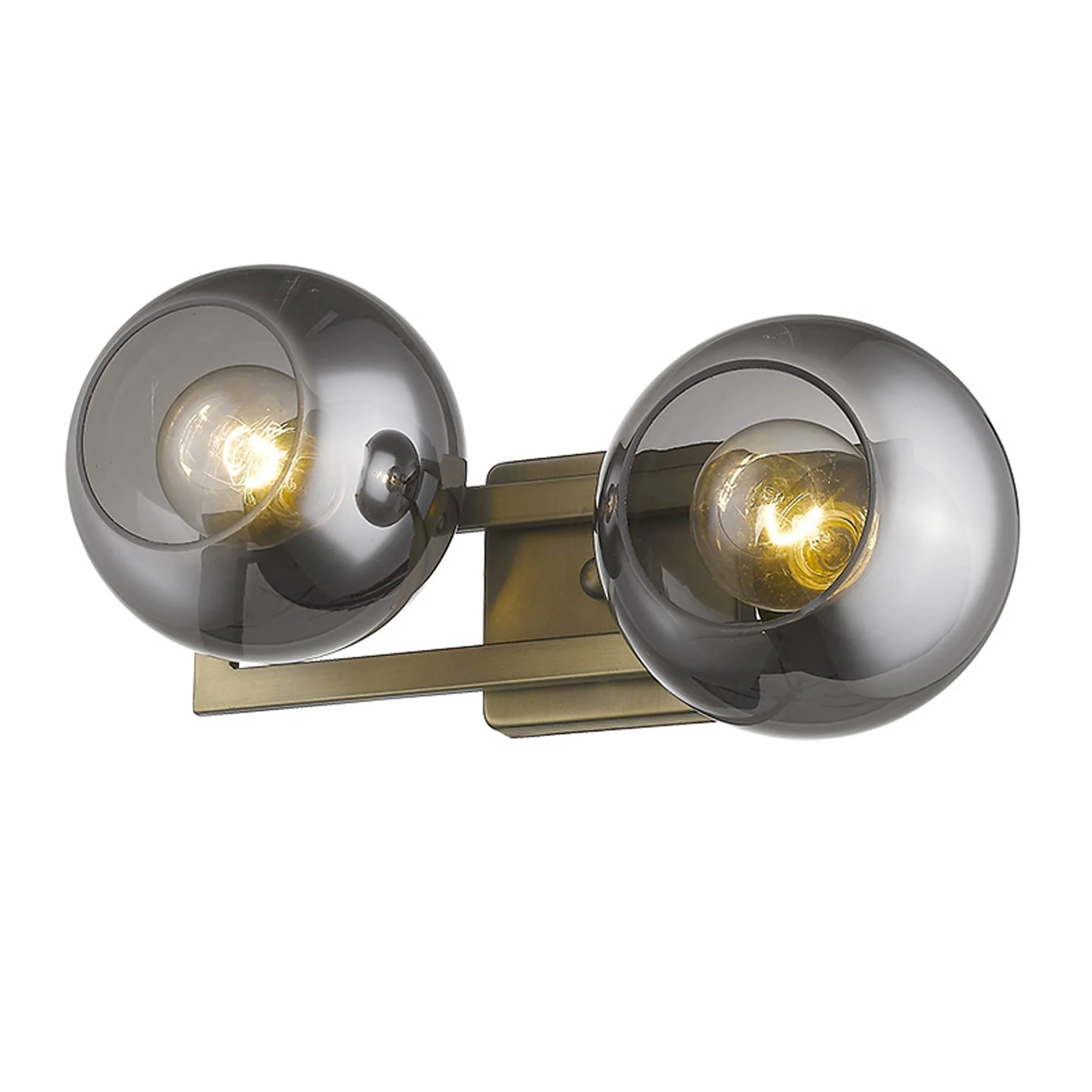Lunette 2-Light Aged Brass Sconce By Homeroots - Image 3