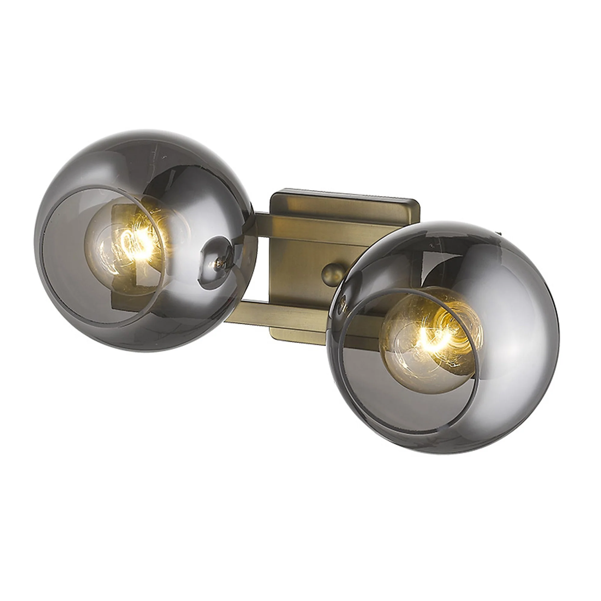 Lunette 2-Light Aged Brass Sconce By Homeroots - Image 5