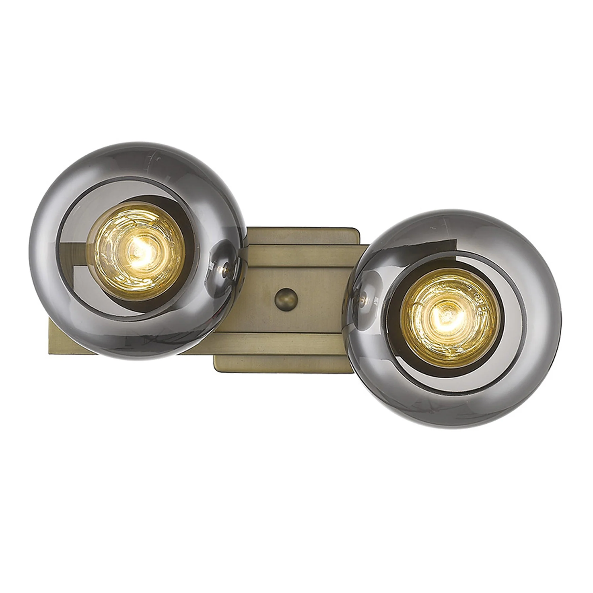 Lunette 2-Light Aged Brass Sconce By Homeroots - Image 7
