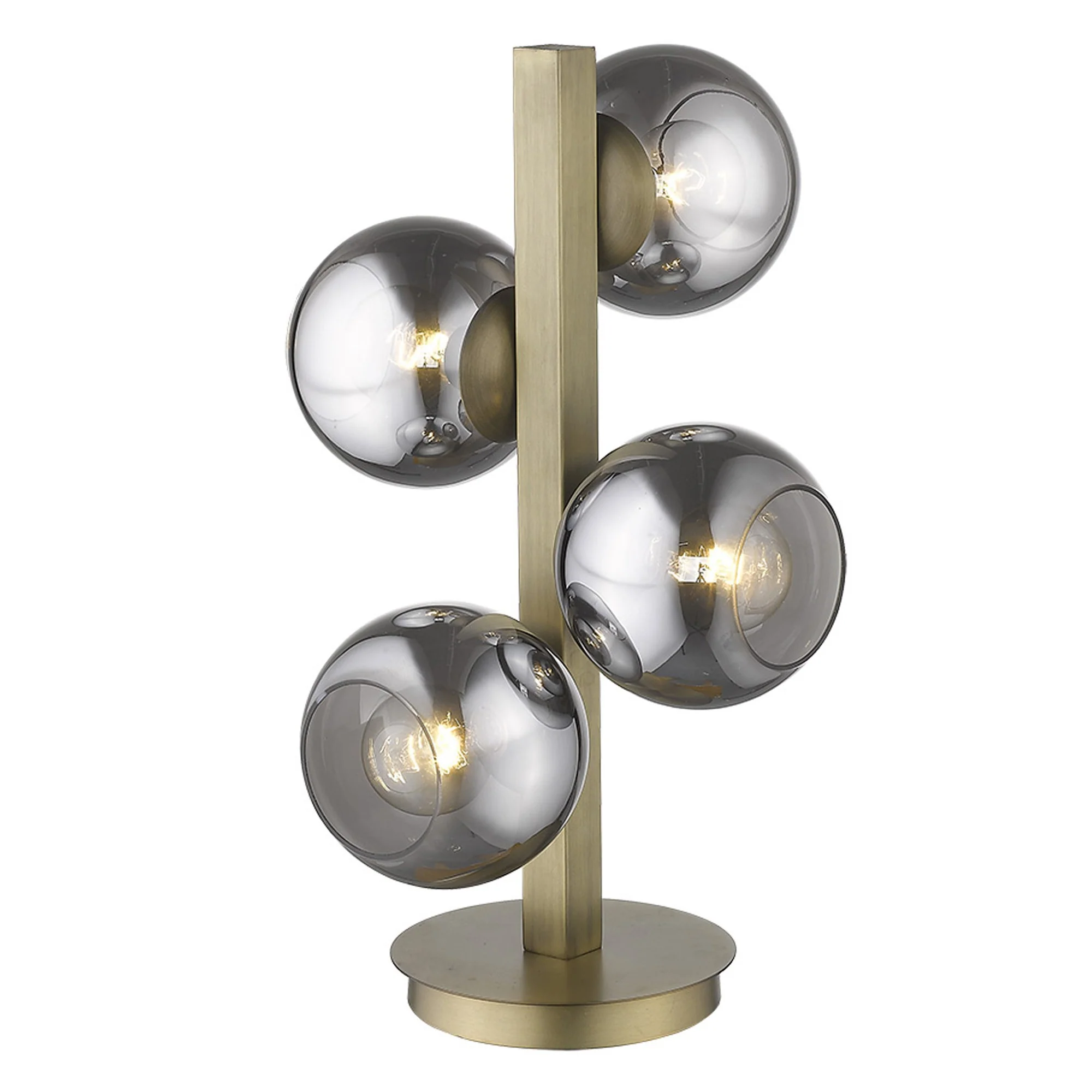Lunette 4-Light Aged Brass Table Lamp By Homeroots - Image 2