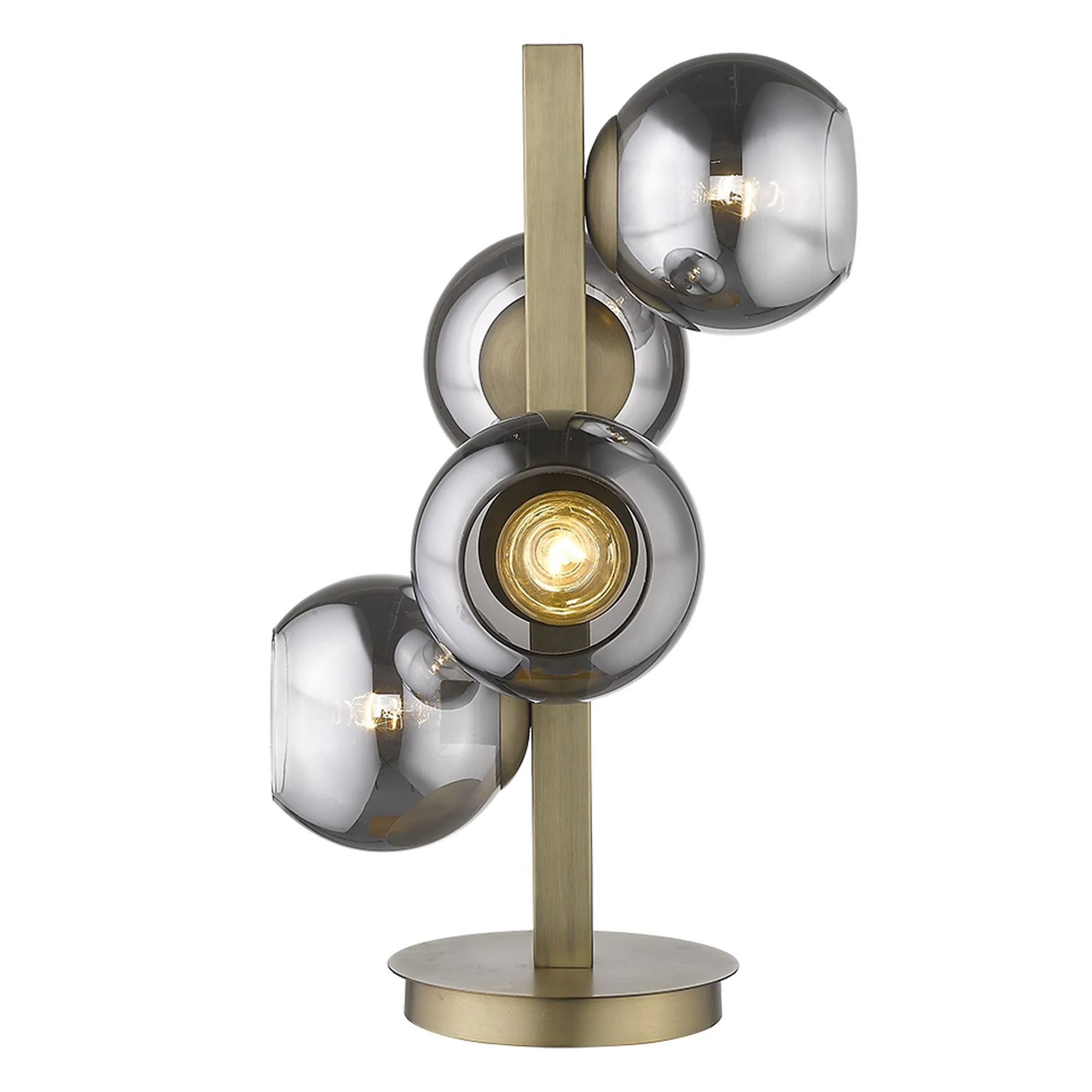 Lunette 4-Light Aged Brass Table Lamp By Homeroots - Image 3