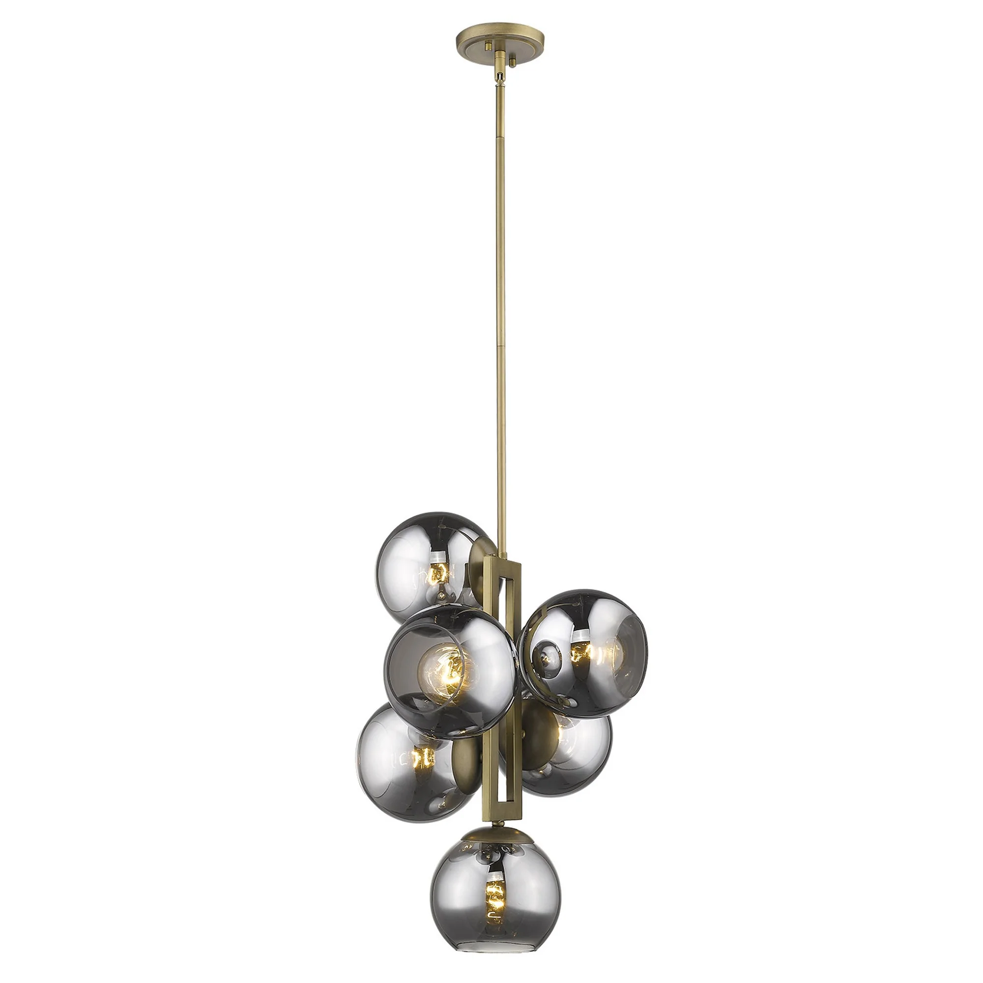 Lunette 6-Light Aged Brass Pendant By Homeroots - Image 3