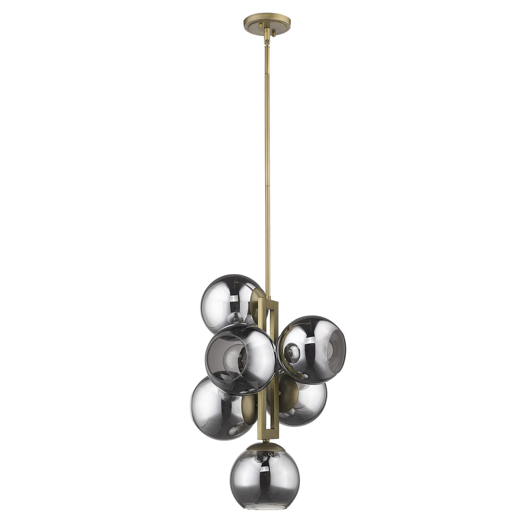 Lunette 6-Light Aged Brass Pendant By Homeroots - Image 4