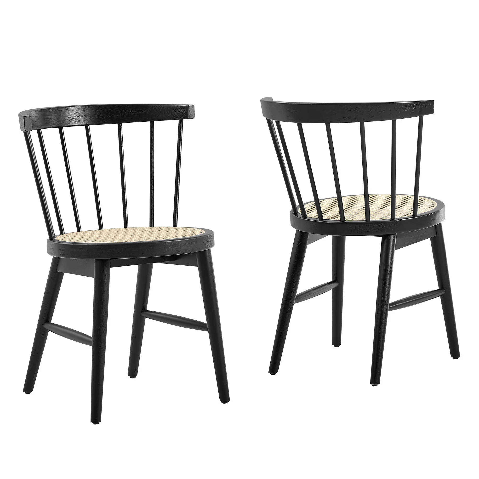 Lykke Curved Spindle Back Dining Chairs Set of 2 by Modway - Image 2