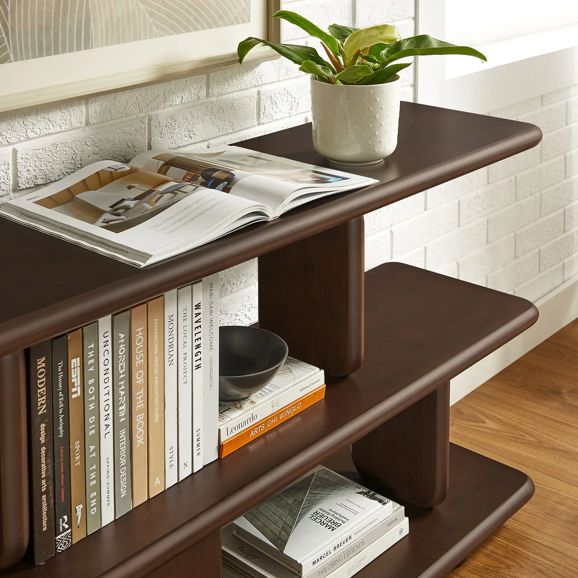 Lyle Sculptural 2-Tier Bookshelf by Modway - Image 13